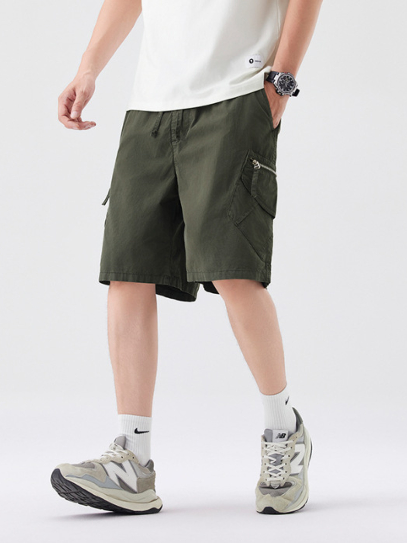Men's Full Size Wide Leg Cargo Shorts Plus Size