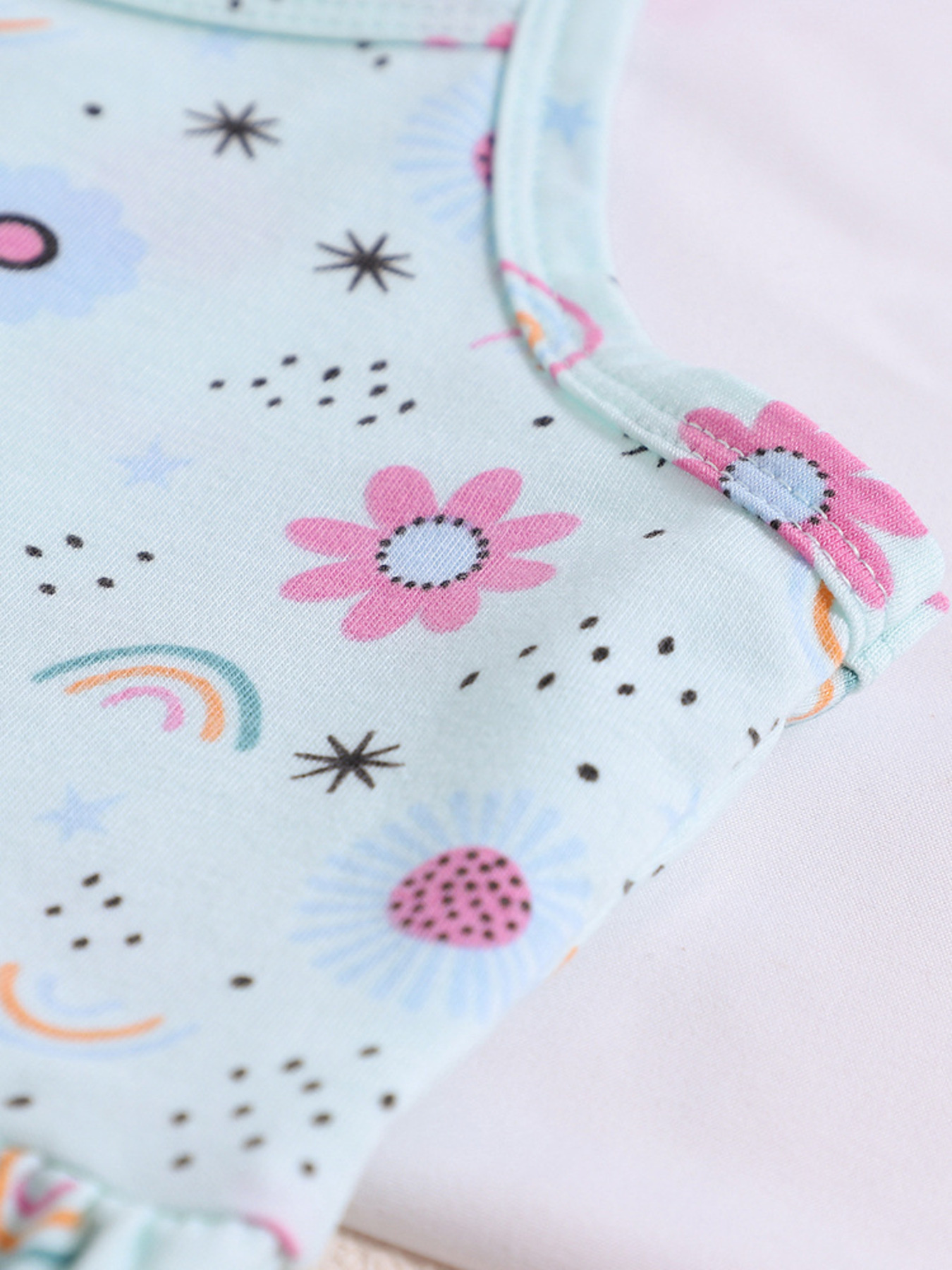 Children's Floral Print Spaghetti Strap A-Line Dress 2