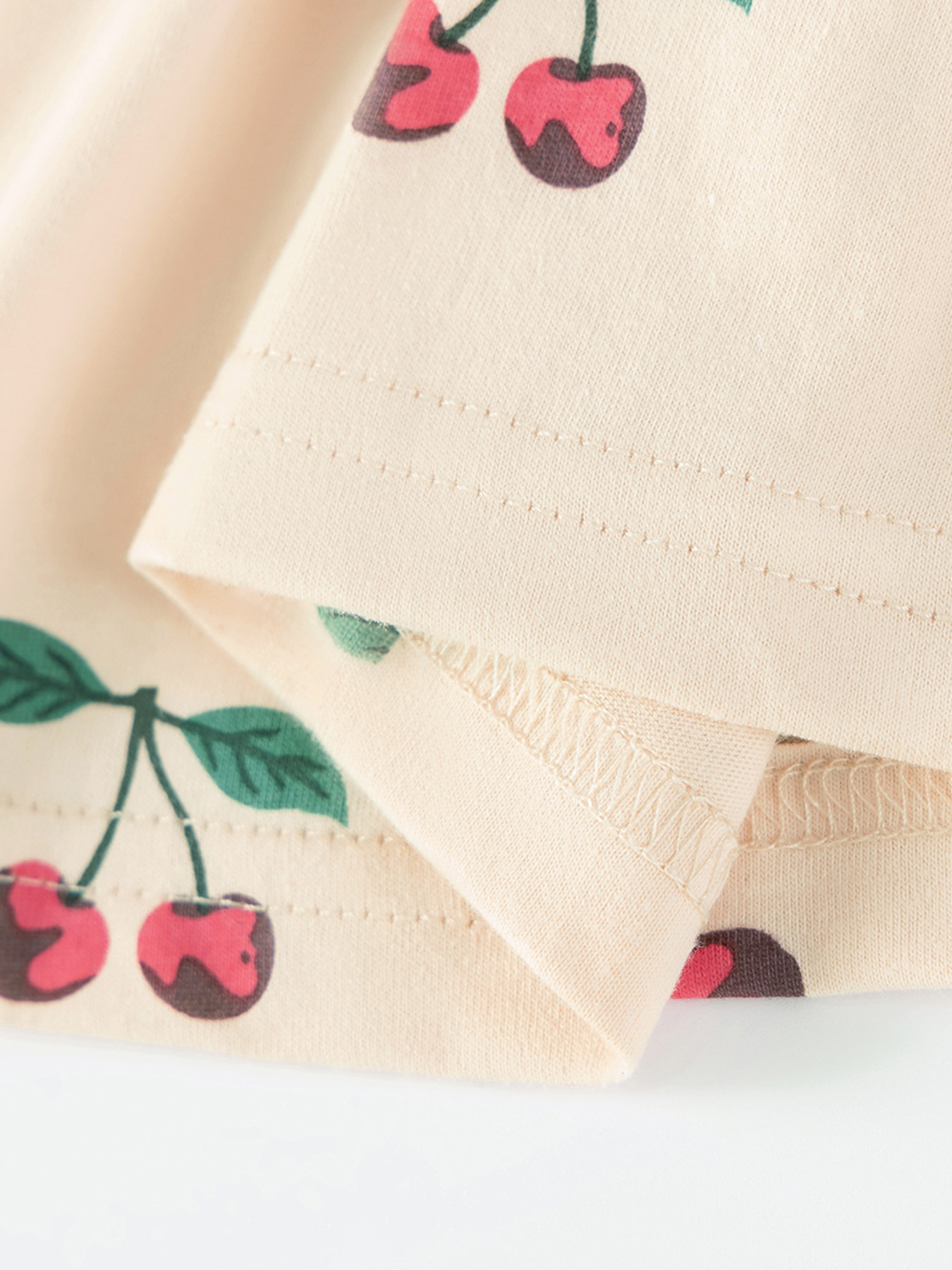 Children's Cherry Print Ruffle Neck Dress 4