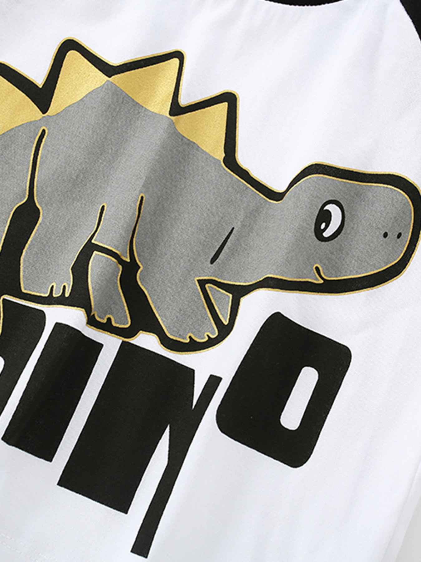 Children's Dinosaur Round Neck Top and Pants Set