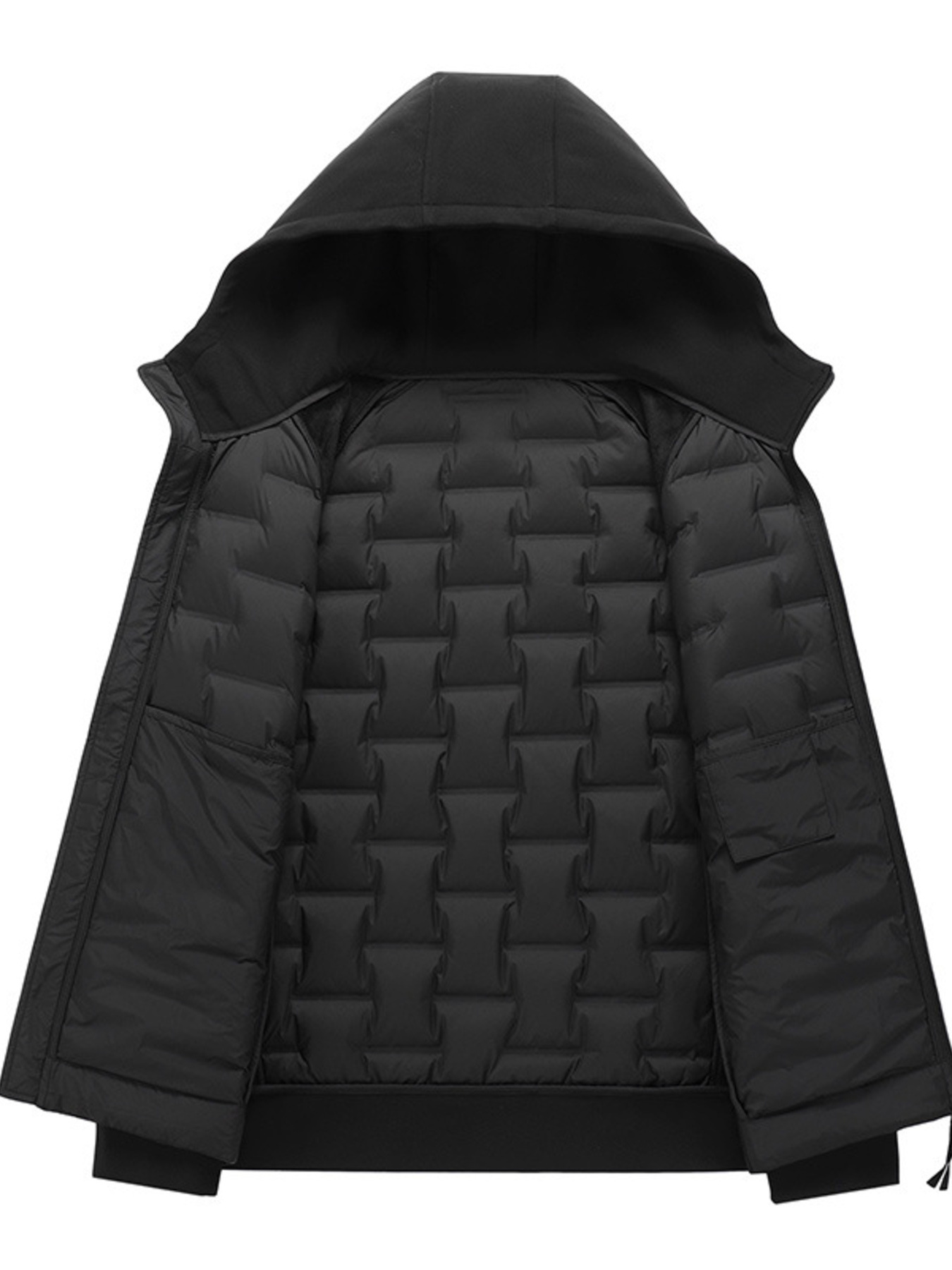 Men's Plus Size Hooded Padded Jacket