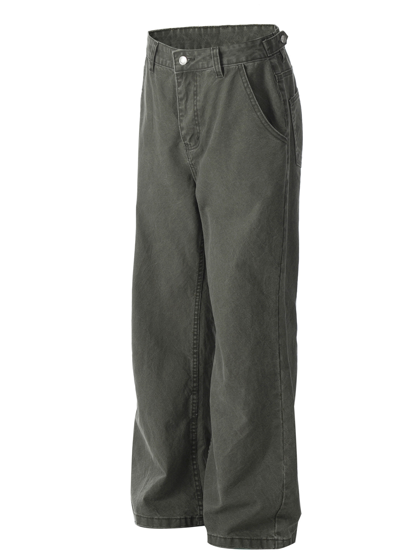 Men's Washed Wide Leg Jeans