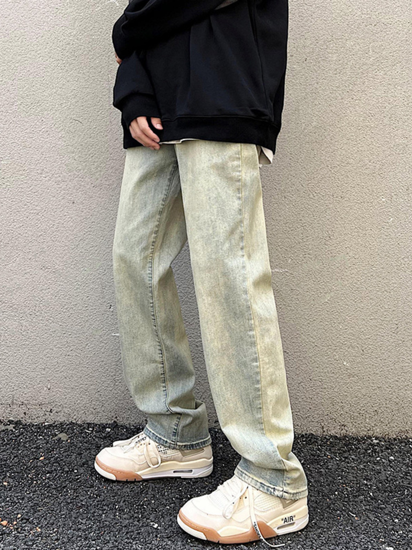 Men's Vintage Wash Straight Leg Jeans