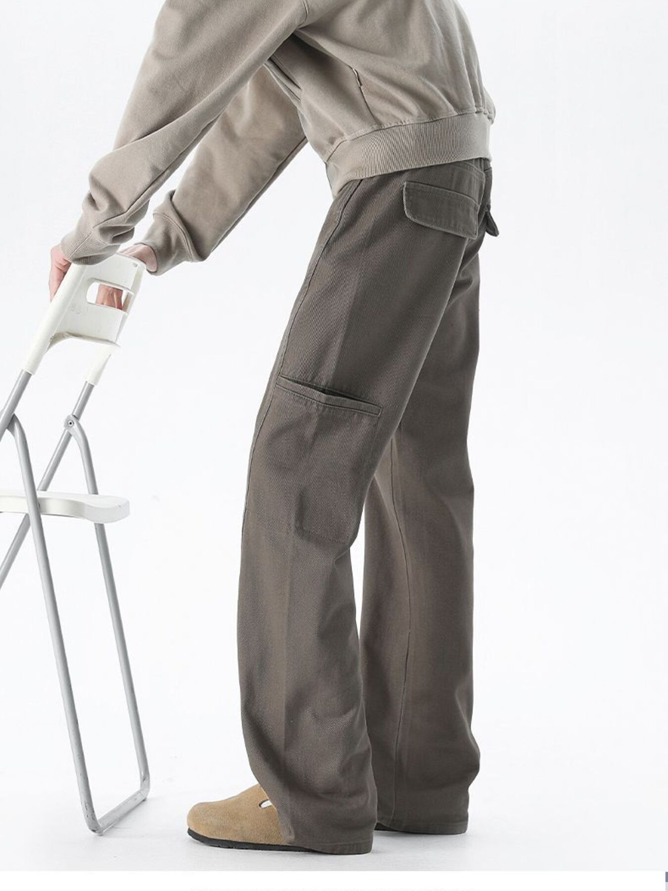 Men's Plus Size Relaxed Fit Wide Leg Casual Pants