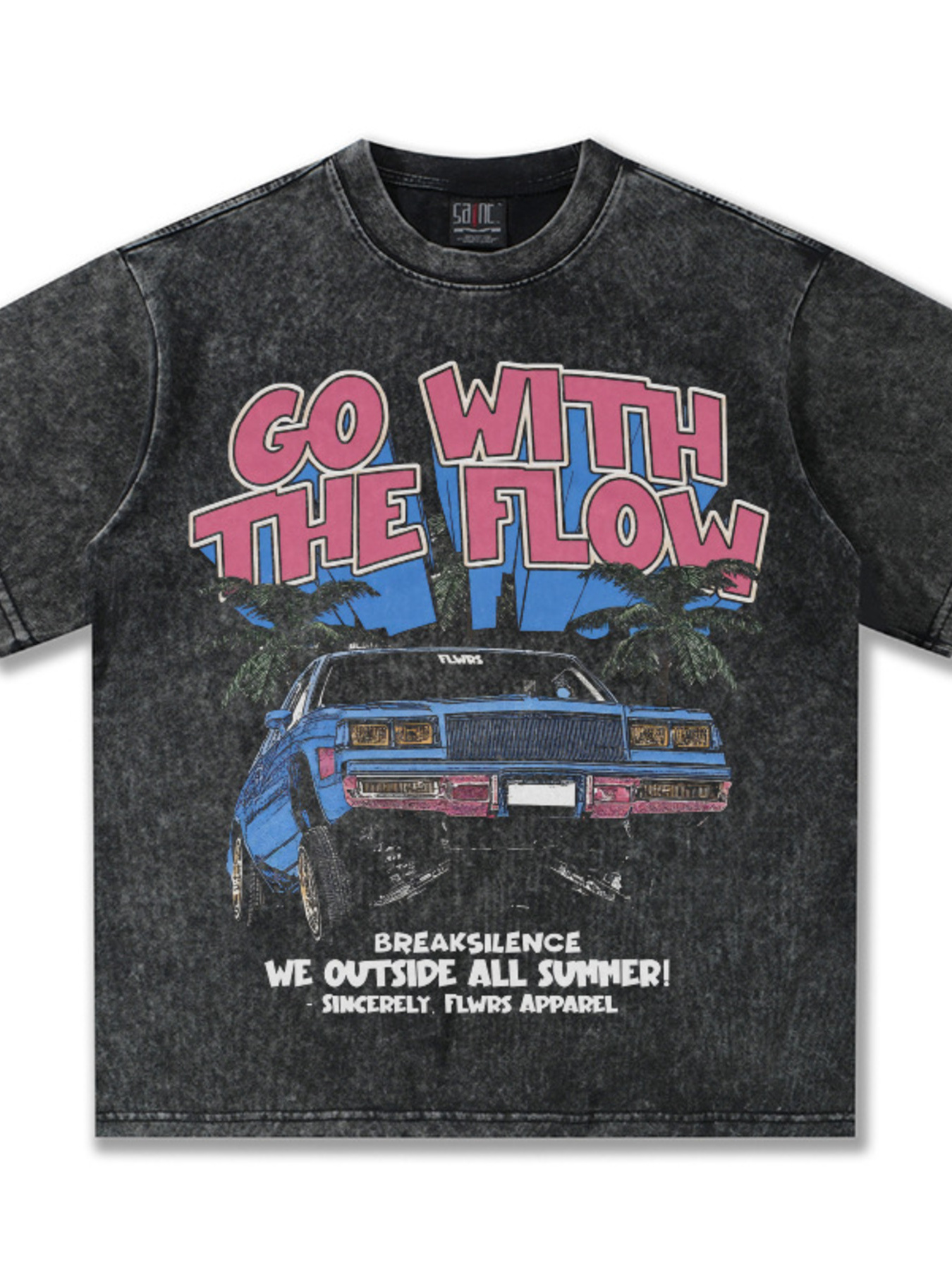 Men's Vintage Washed Graphic Oversized T-Shirt