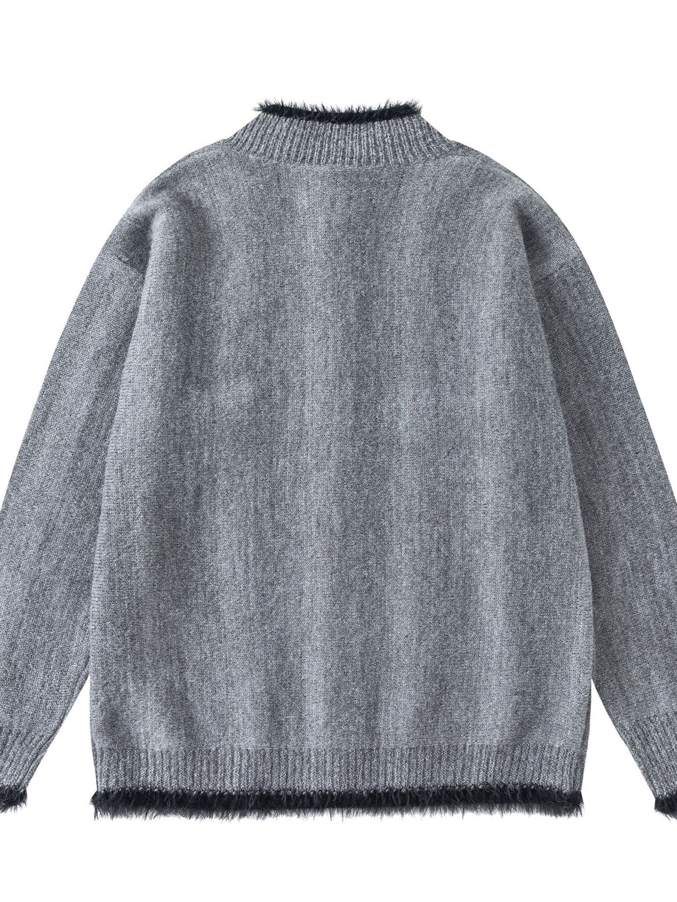 Men's Zip-Up Cardigan with Contrast Trim