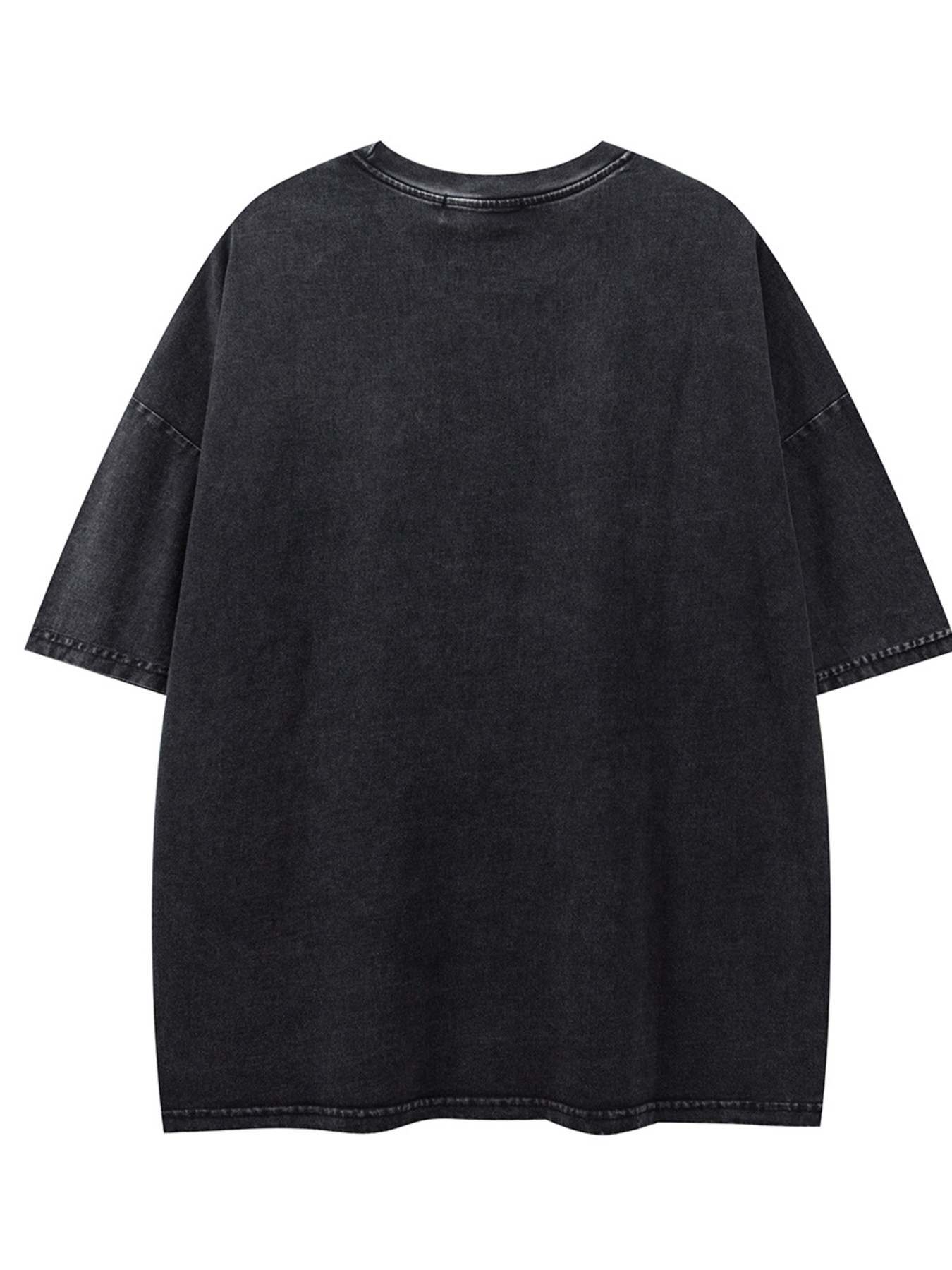 Men's Washed Round Neck Letter Graphic T-Shirt