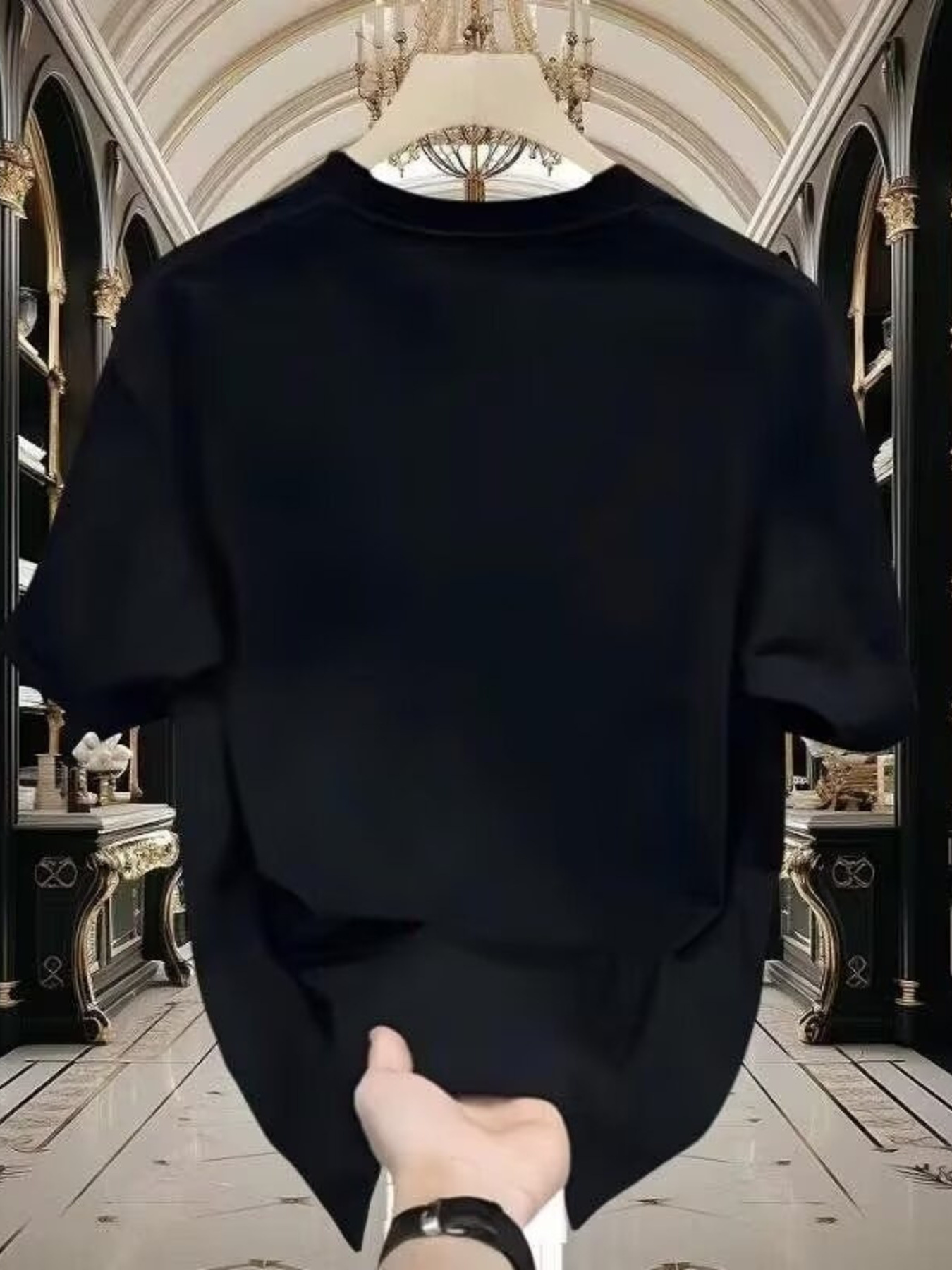 Men's Full Size Letter Round Neck Short Sleeve T-Shirt Plus Size