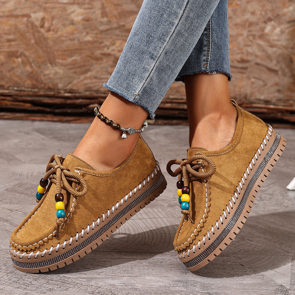 Round Toe Platform Loafers