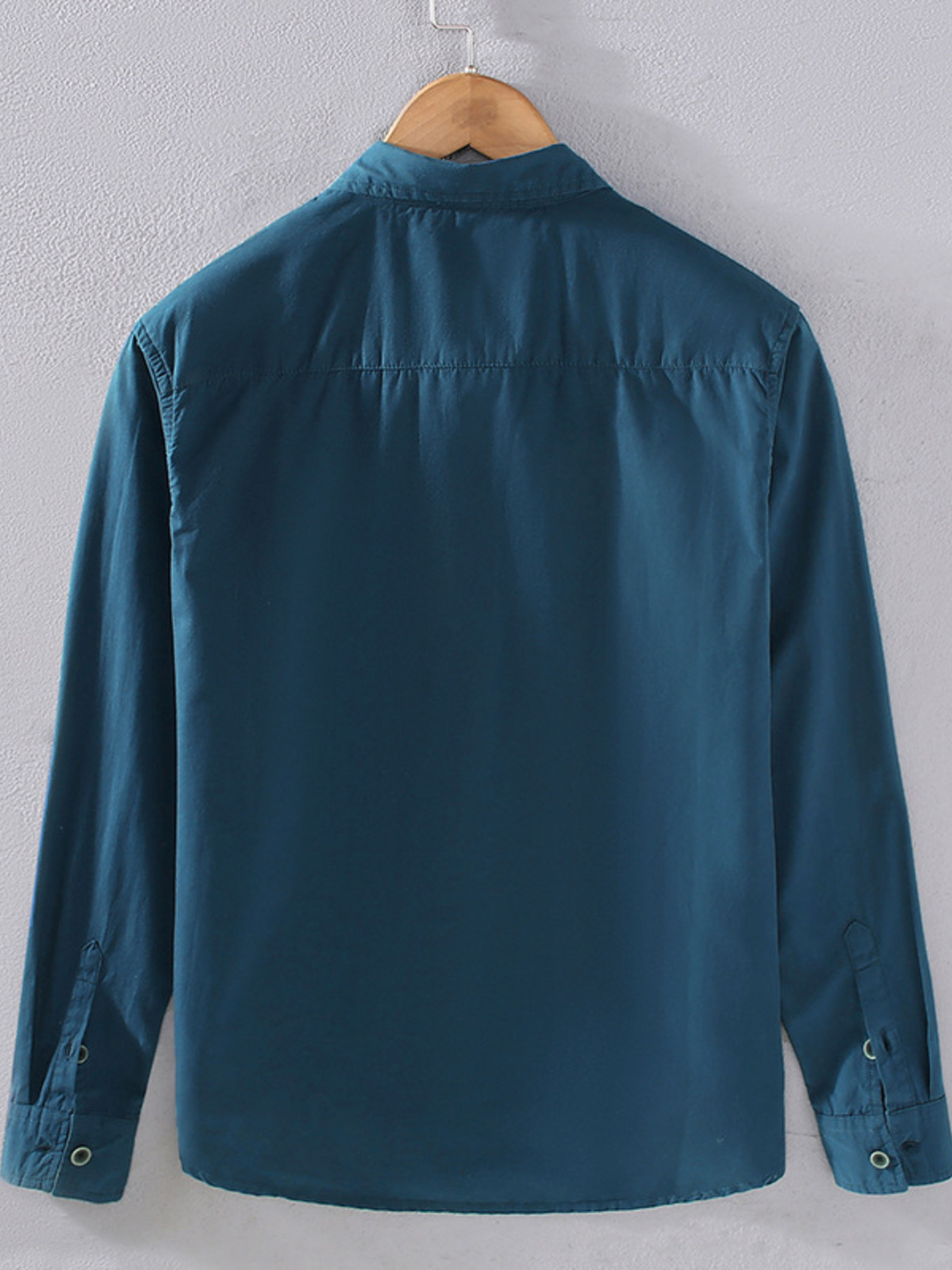 Men's Plus Size Color Block Button Up Long Sleeve Shirt