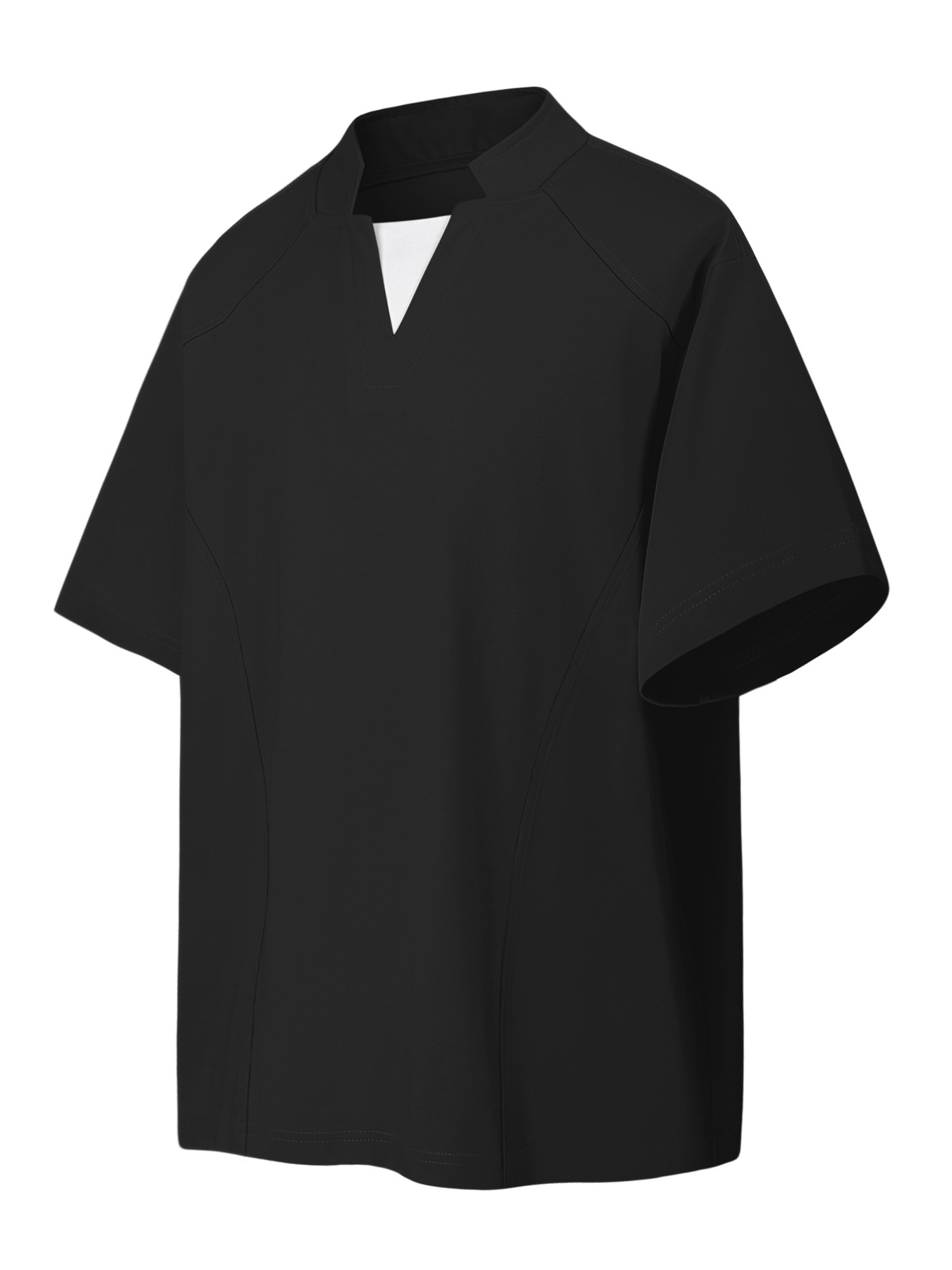 Men's Notched Long Sleeve Top