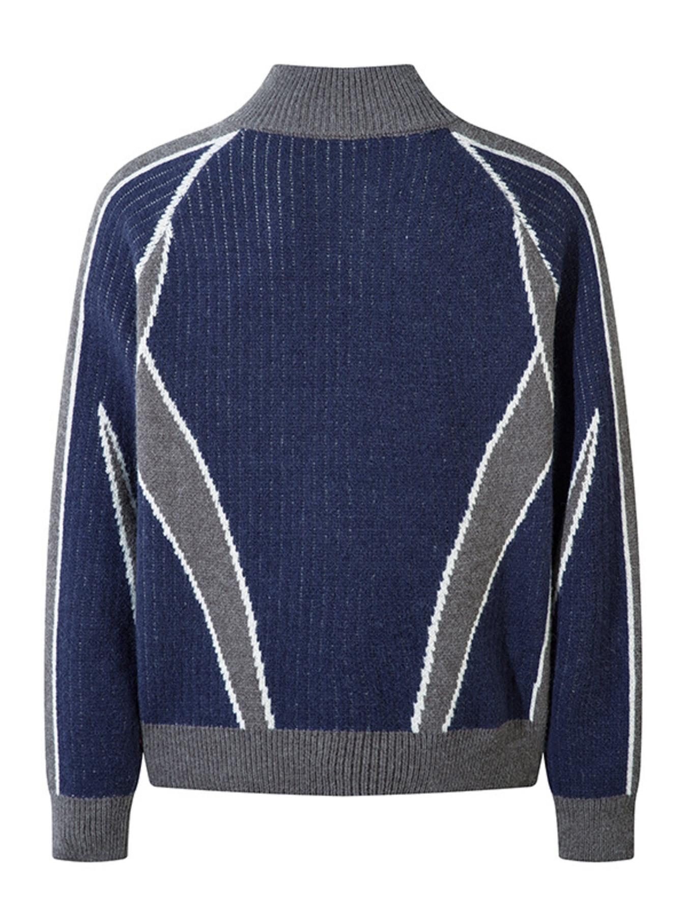 Men's Color Block Zip-Up Cardigan