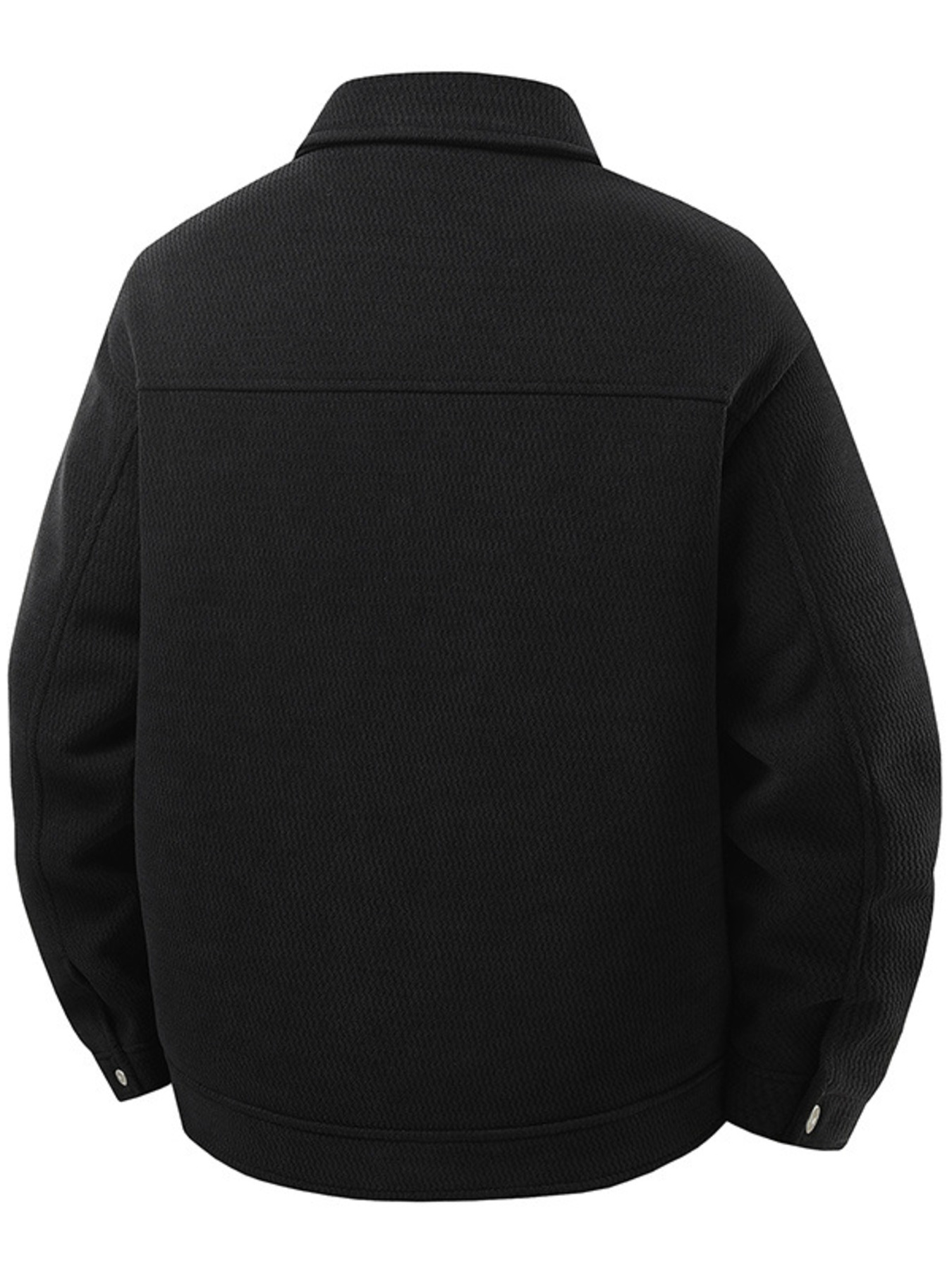 Men's Plus Size Snap Down Long Sleeve Jacket