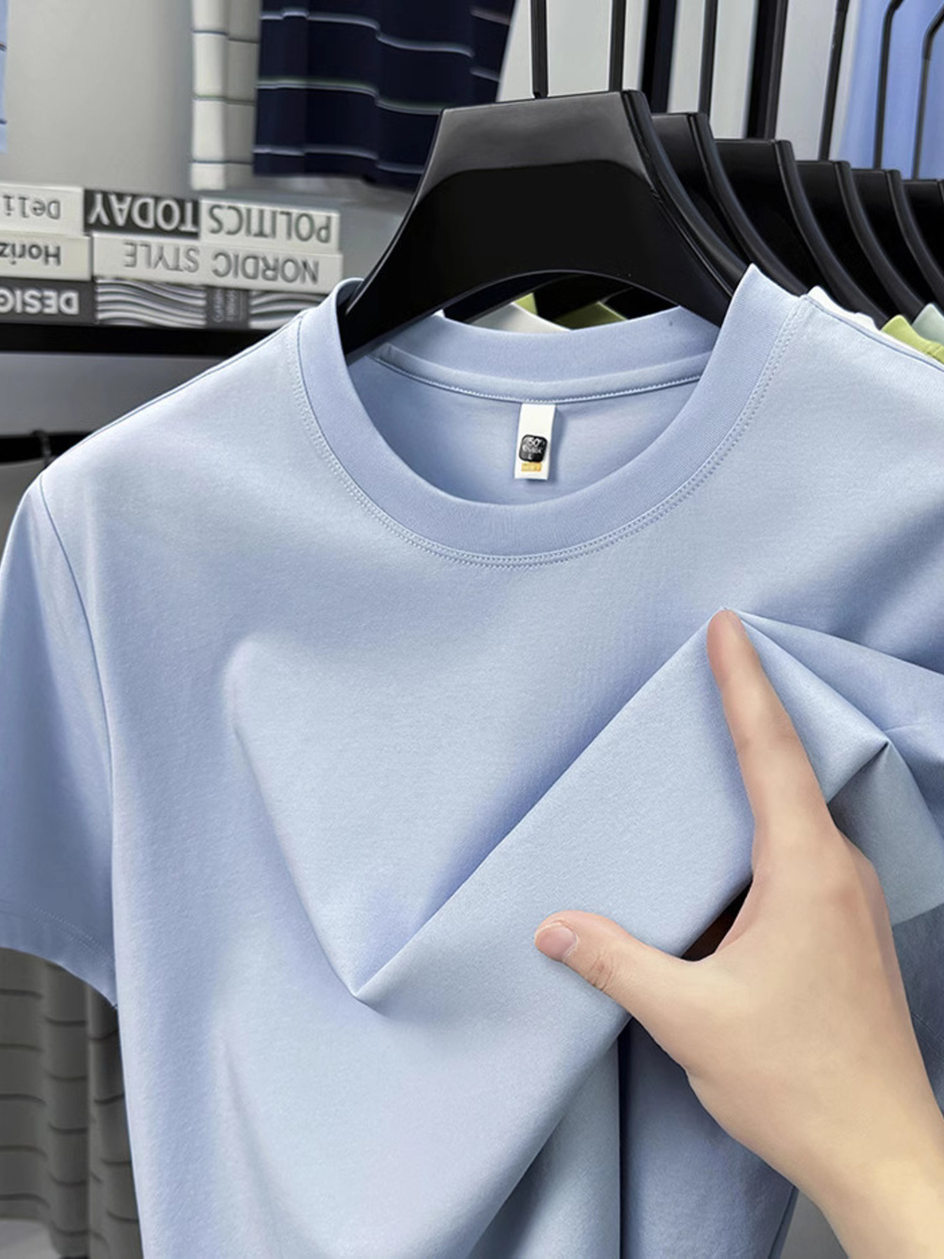 Men's Full Size Round Neck Short Sleeve Breathableen T-Shirt Plus Size