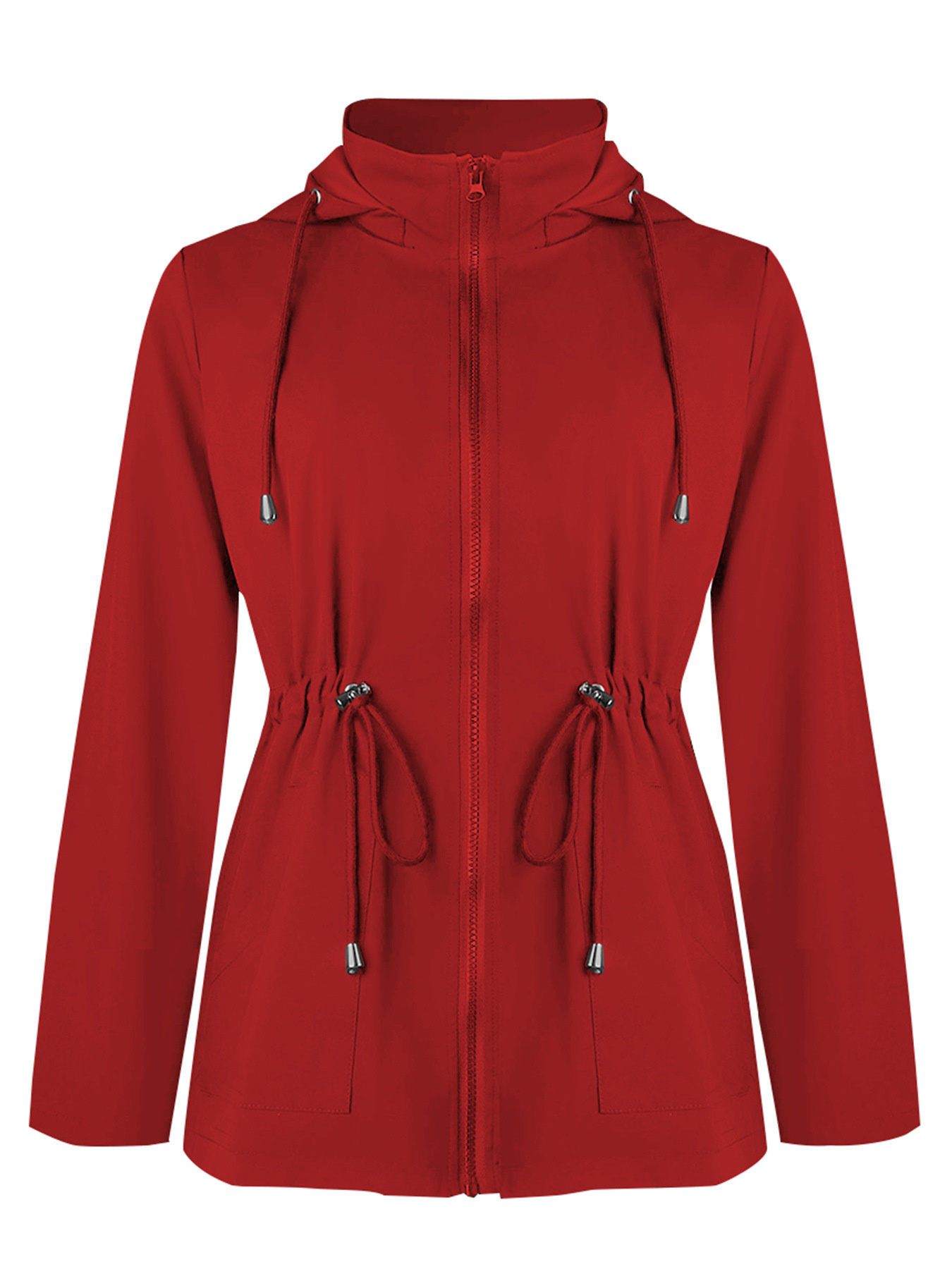 Zip Up Waterproof Hooded Outerwear