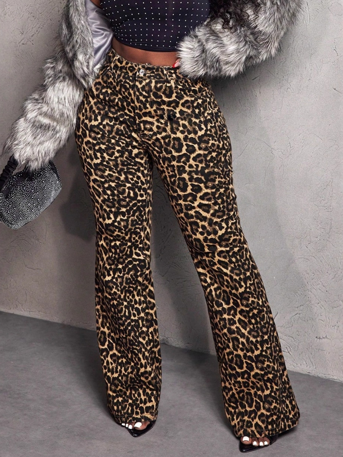 Leopard Wide Leg Pants