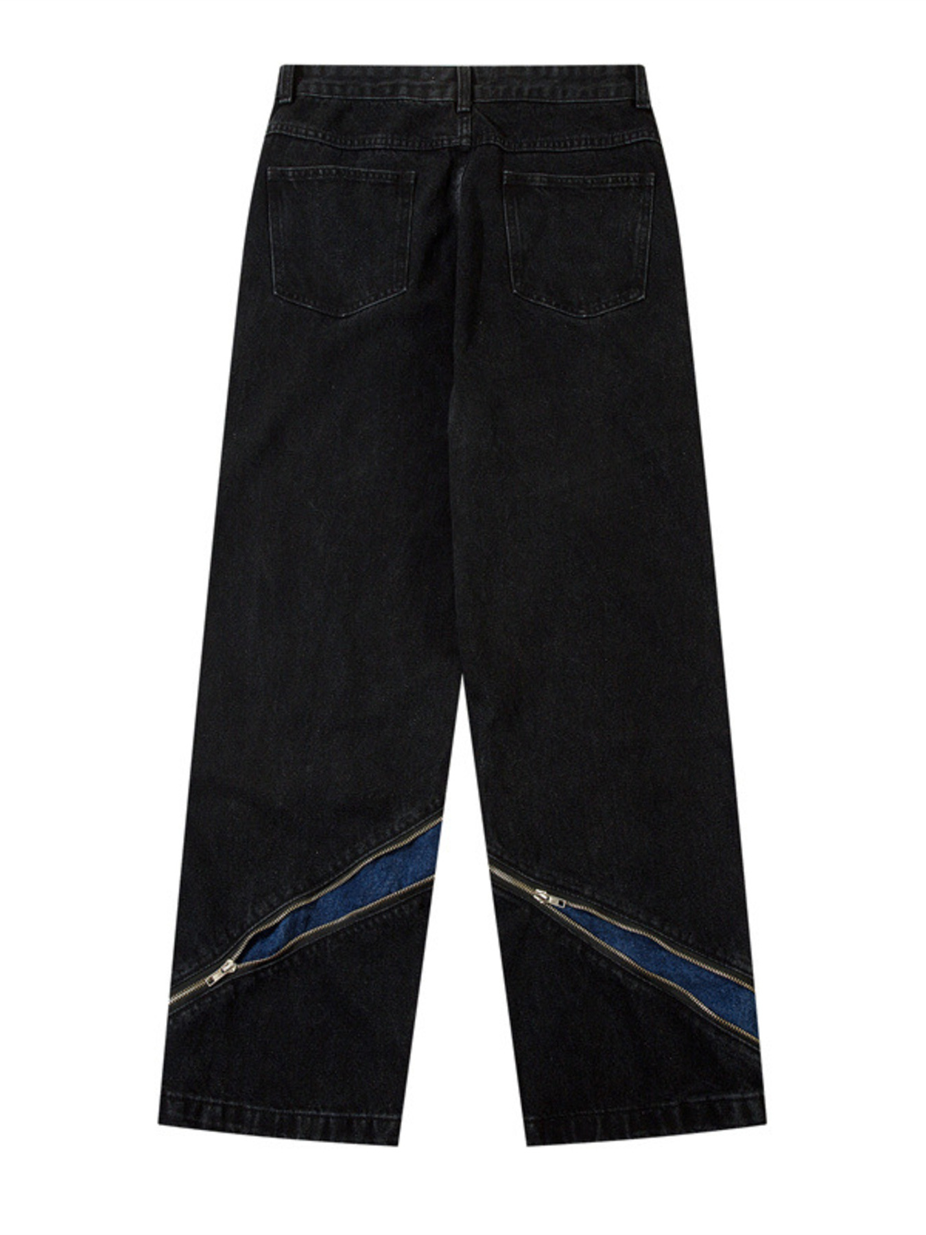 Men's Zip Detail Loose Fit Jeans