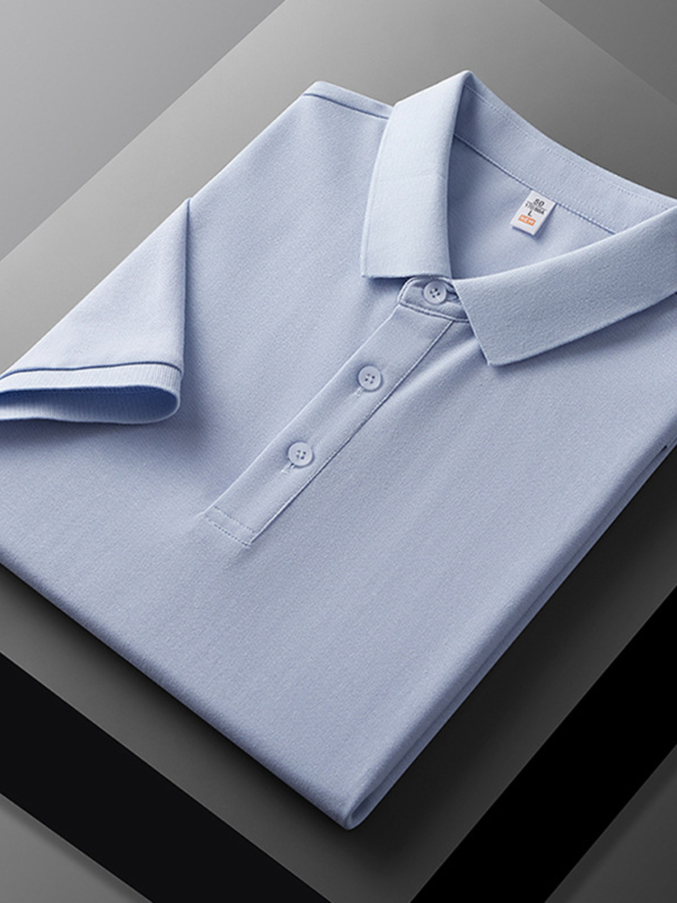 Men's Plus Size Business Casual Solid Color Polo Shirt