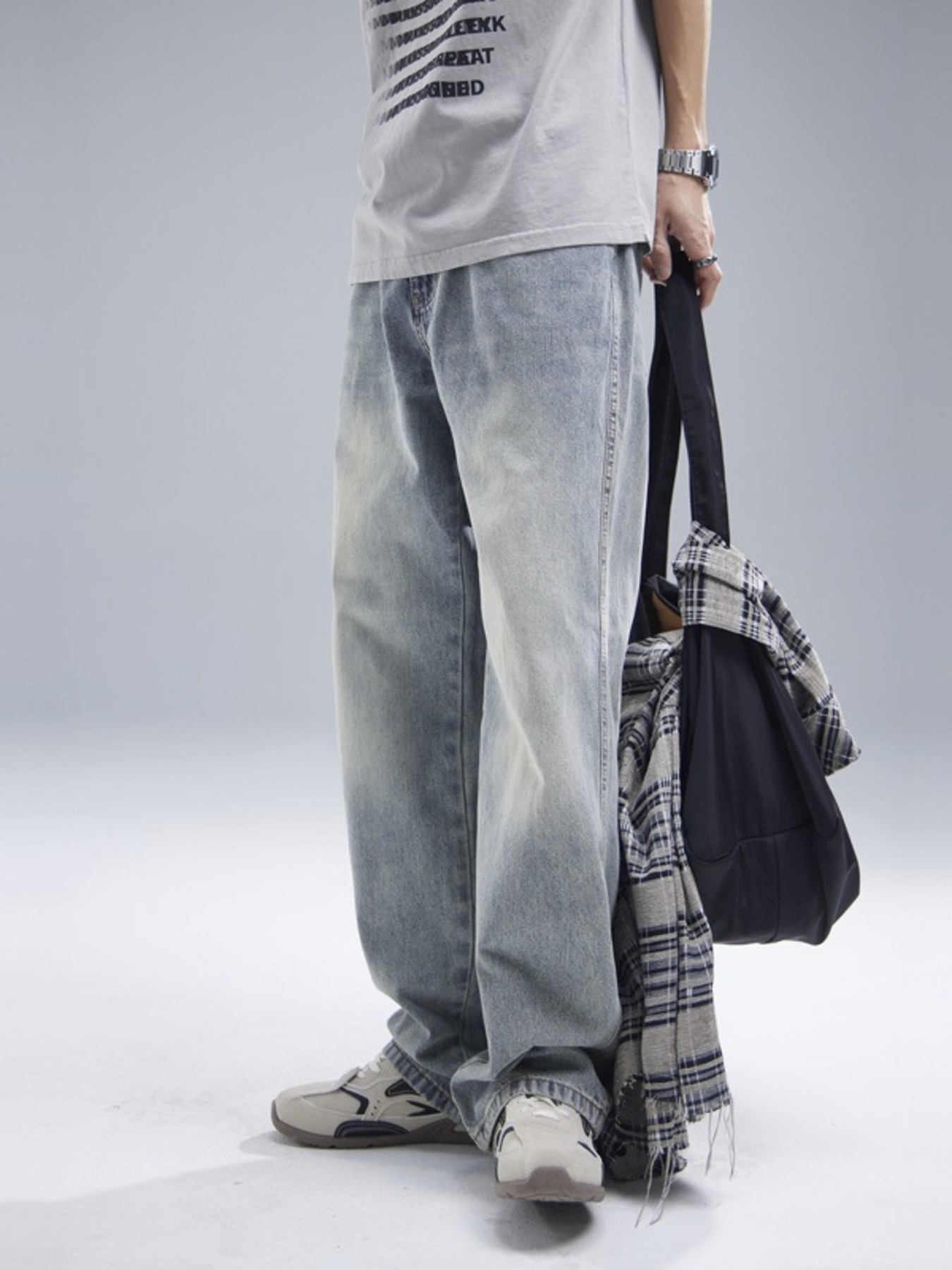 Men's Wash Loose Fit Jeans