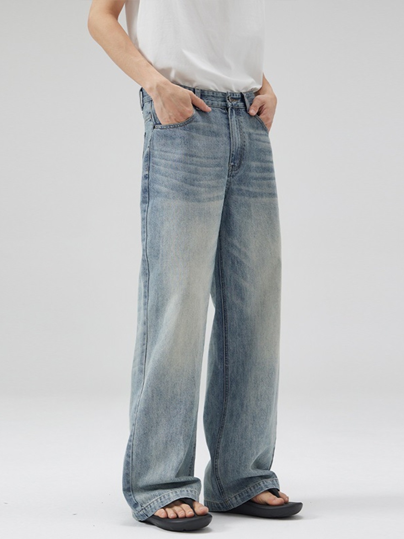 Men's Full Size Wide Leg Jeans Plus Size