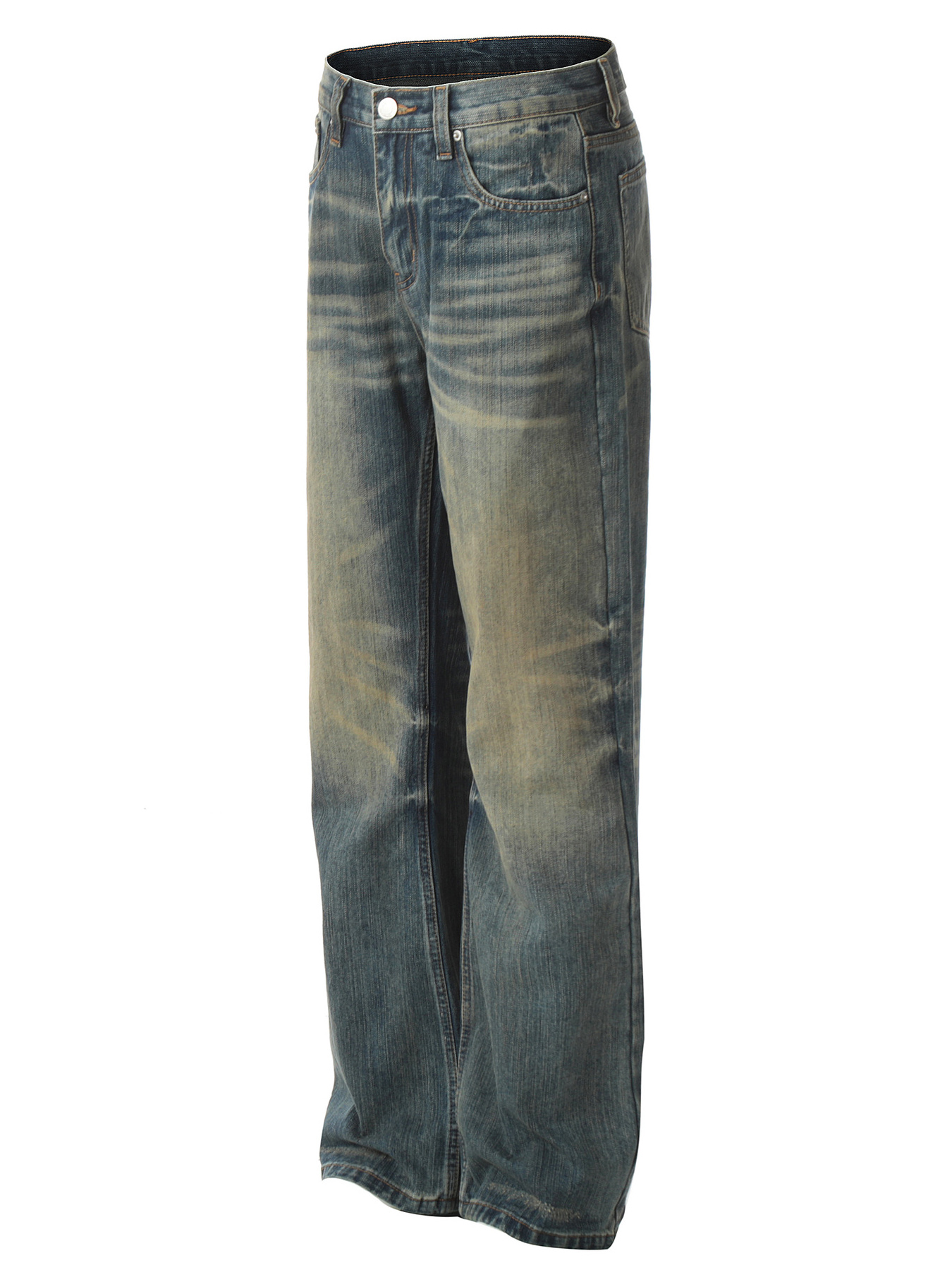 Men's Wash Straight Leg Jeans
