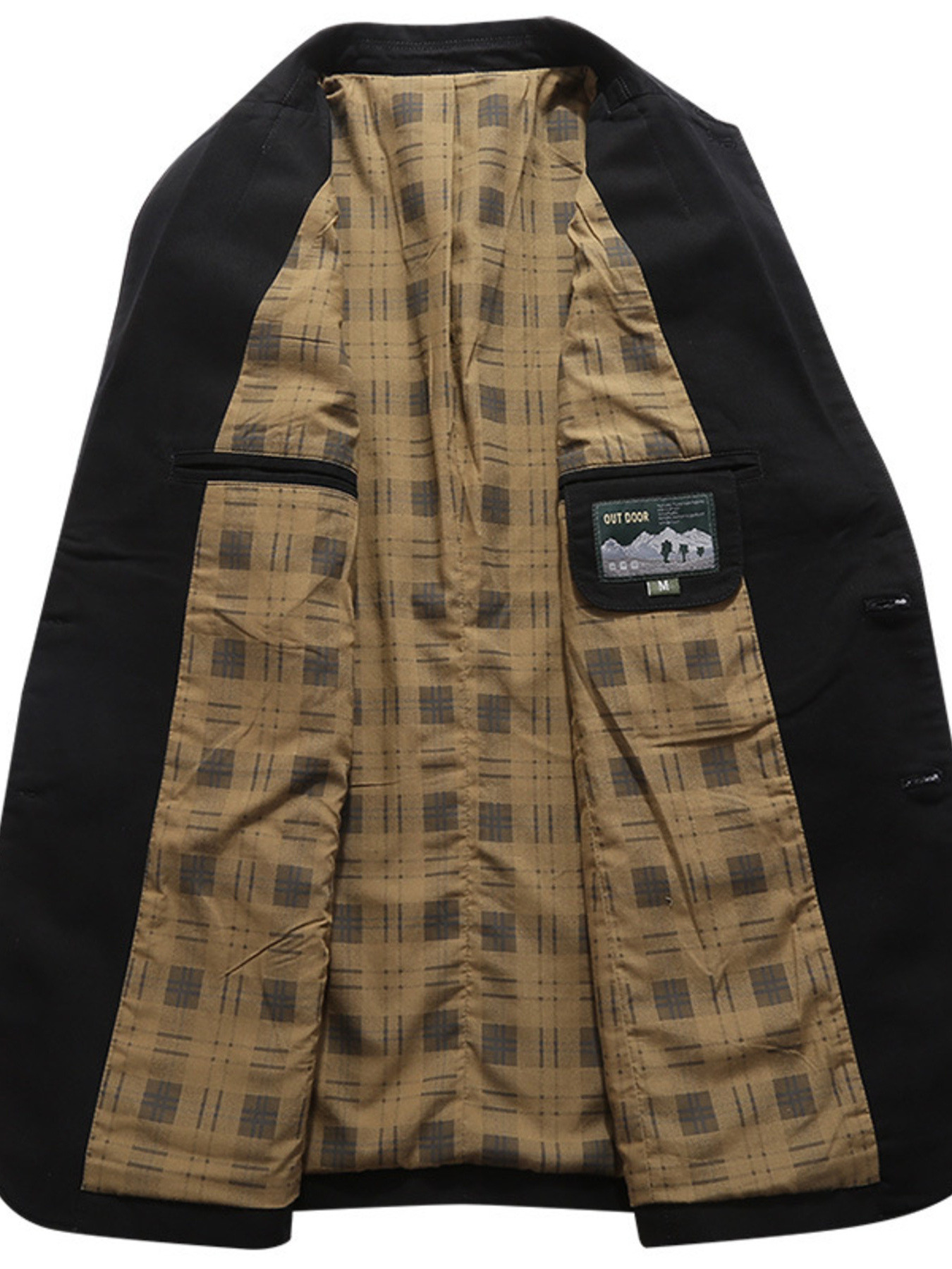 Men's Plus Size Button Up Long Sleeve Blazer