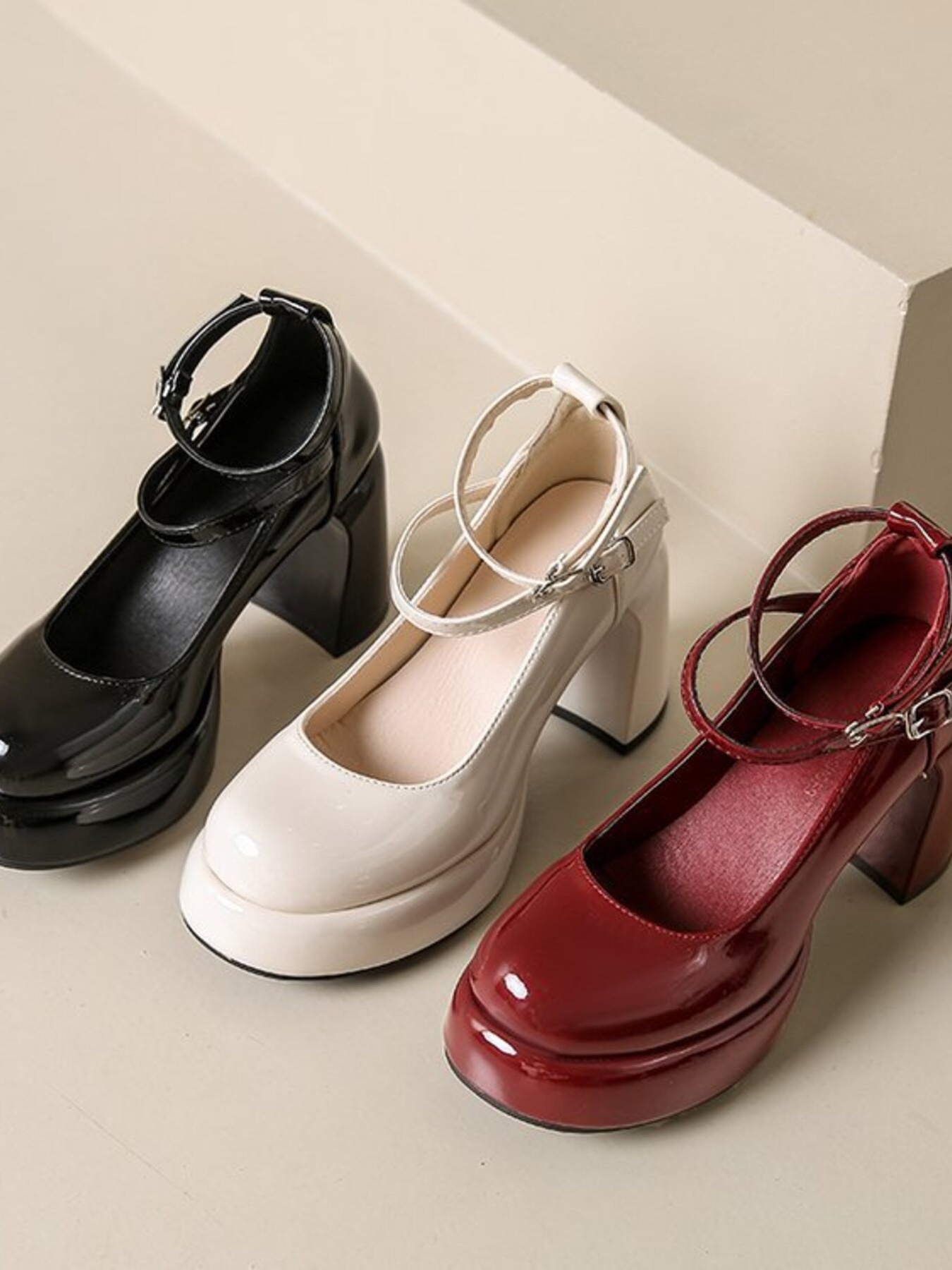 Patent Leather Mary Jane Platform Pumps