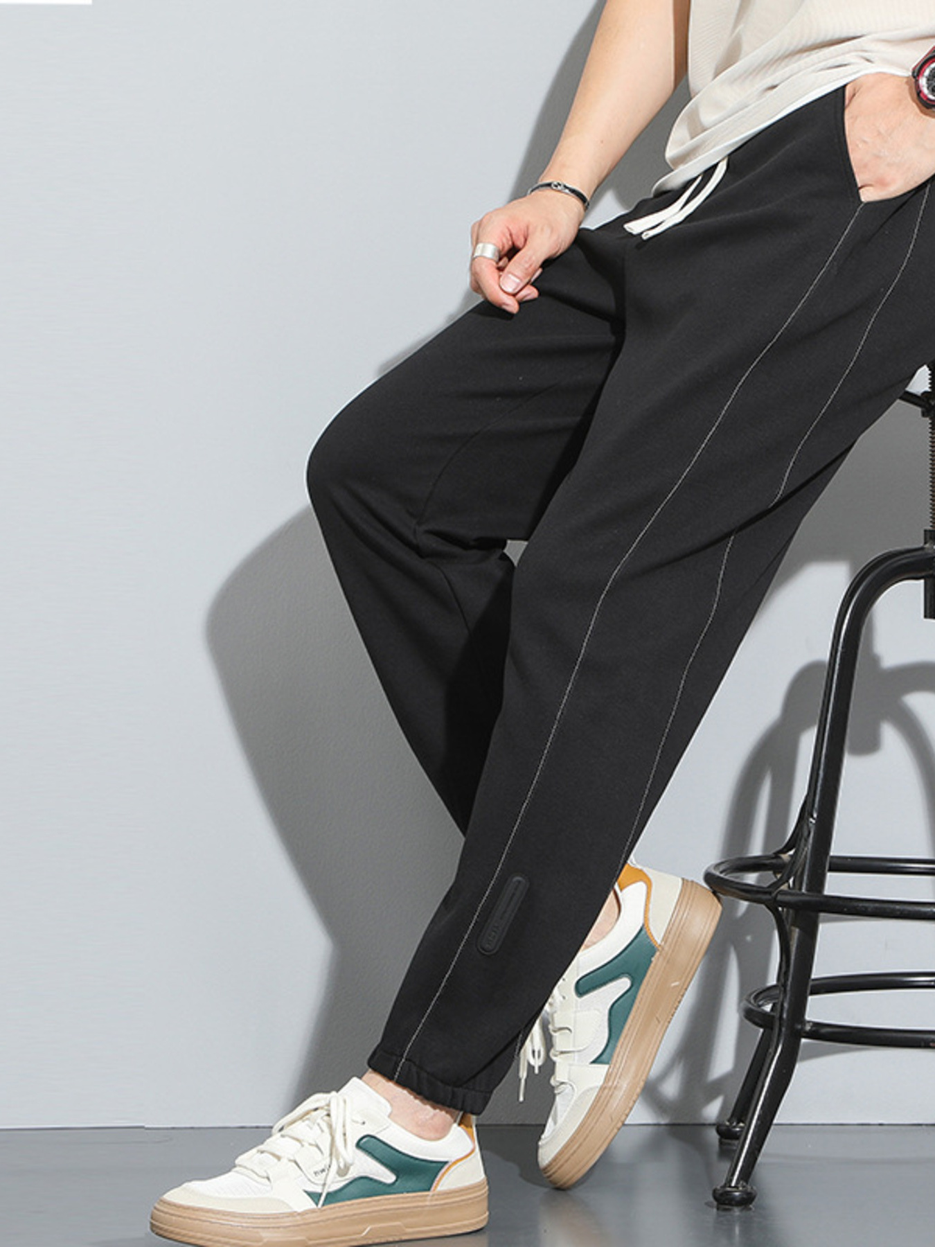 Men's Full Size Casual Drawstring Joggers Plus Size