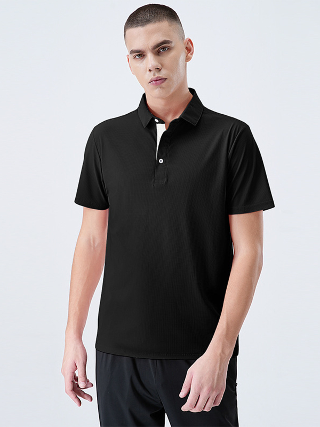 Men's Plus Size Breathable Short Sleeve Polo Shirt