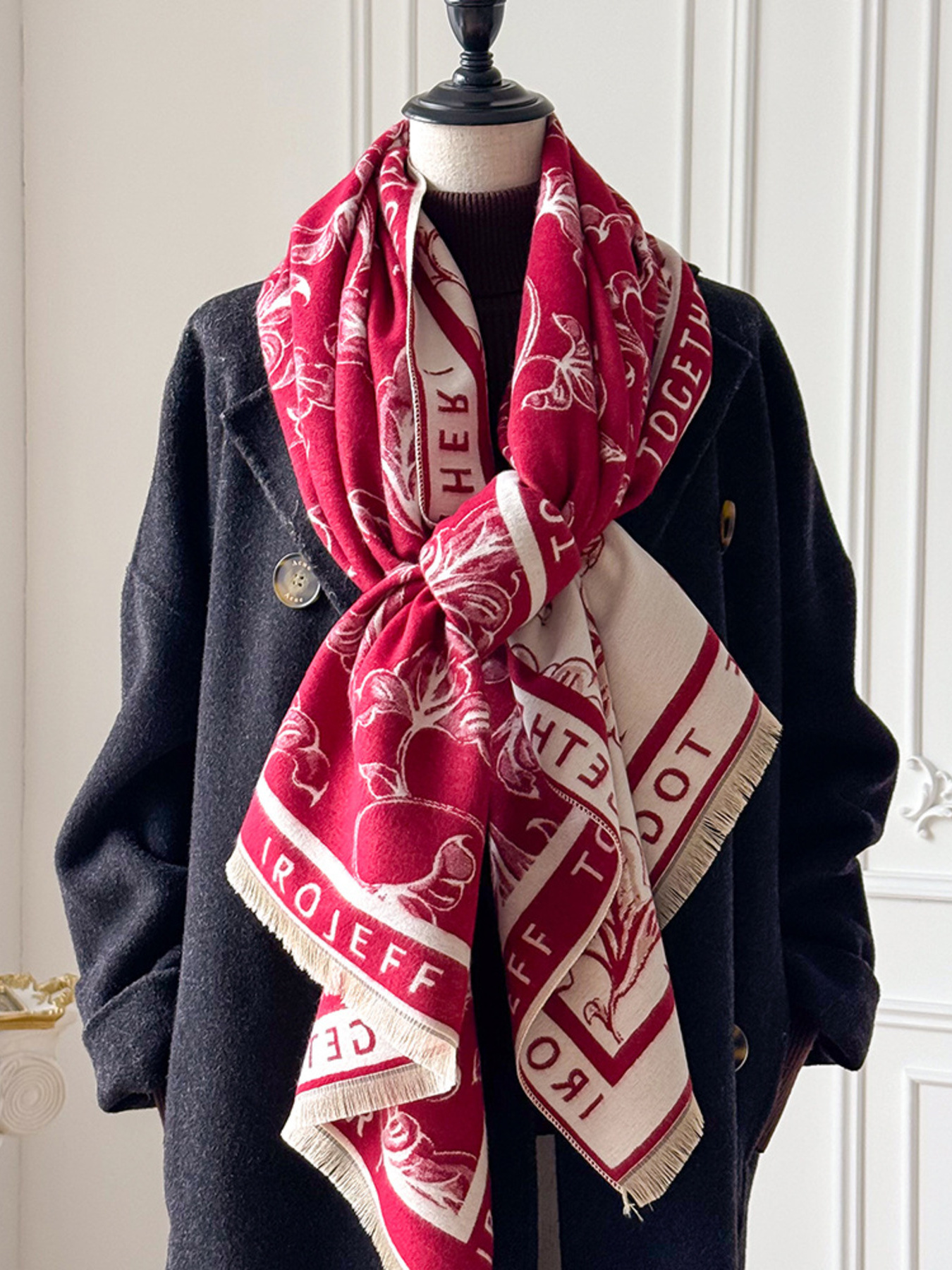 Raw Hem Winter Scarf