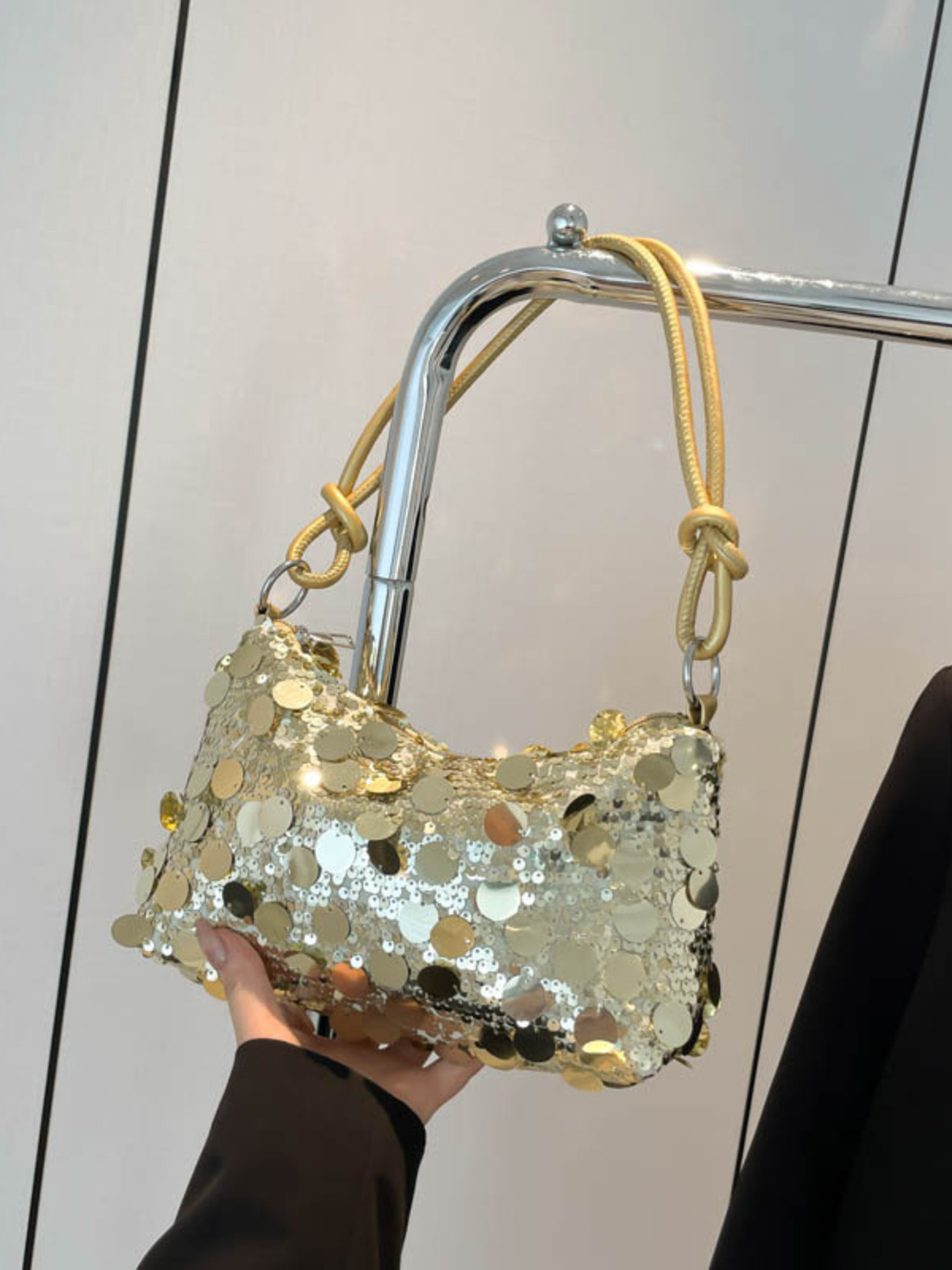 Sequin Embellished Shoulder Bag