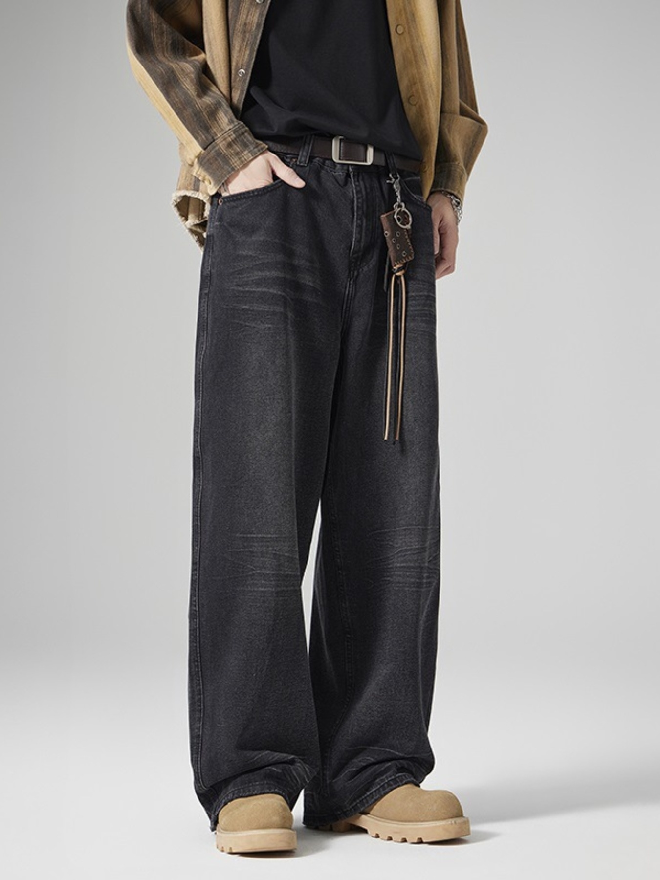 Men's Vintage Wash Loose Fit Jeans