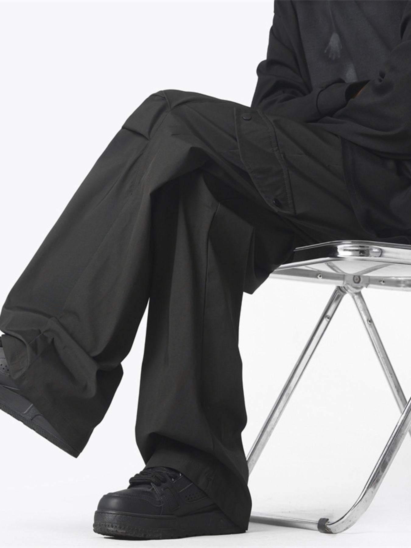 Men's Plus Size Drawstring Wide Leg Cargo Pants