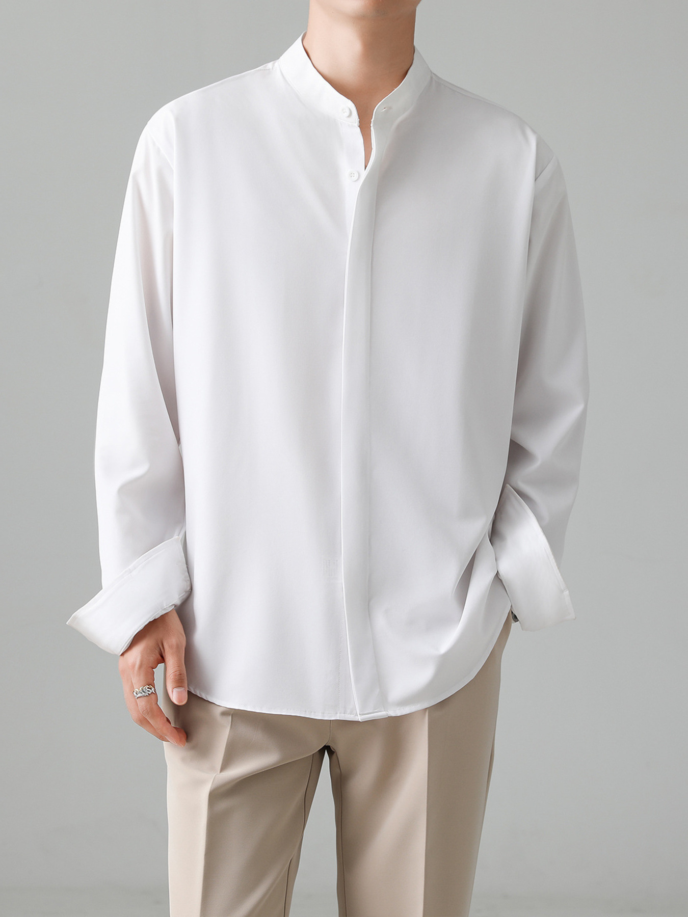 Men's Full Size Button Down Long Sleeve Shirt Plus Size