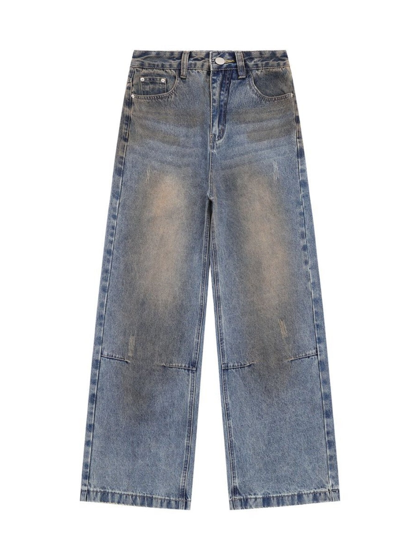Men's Wide Leg Wash Jeans
