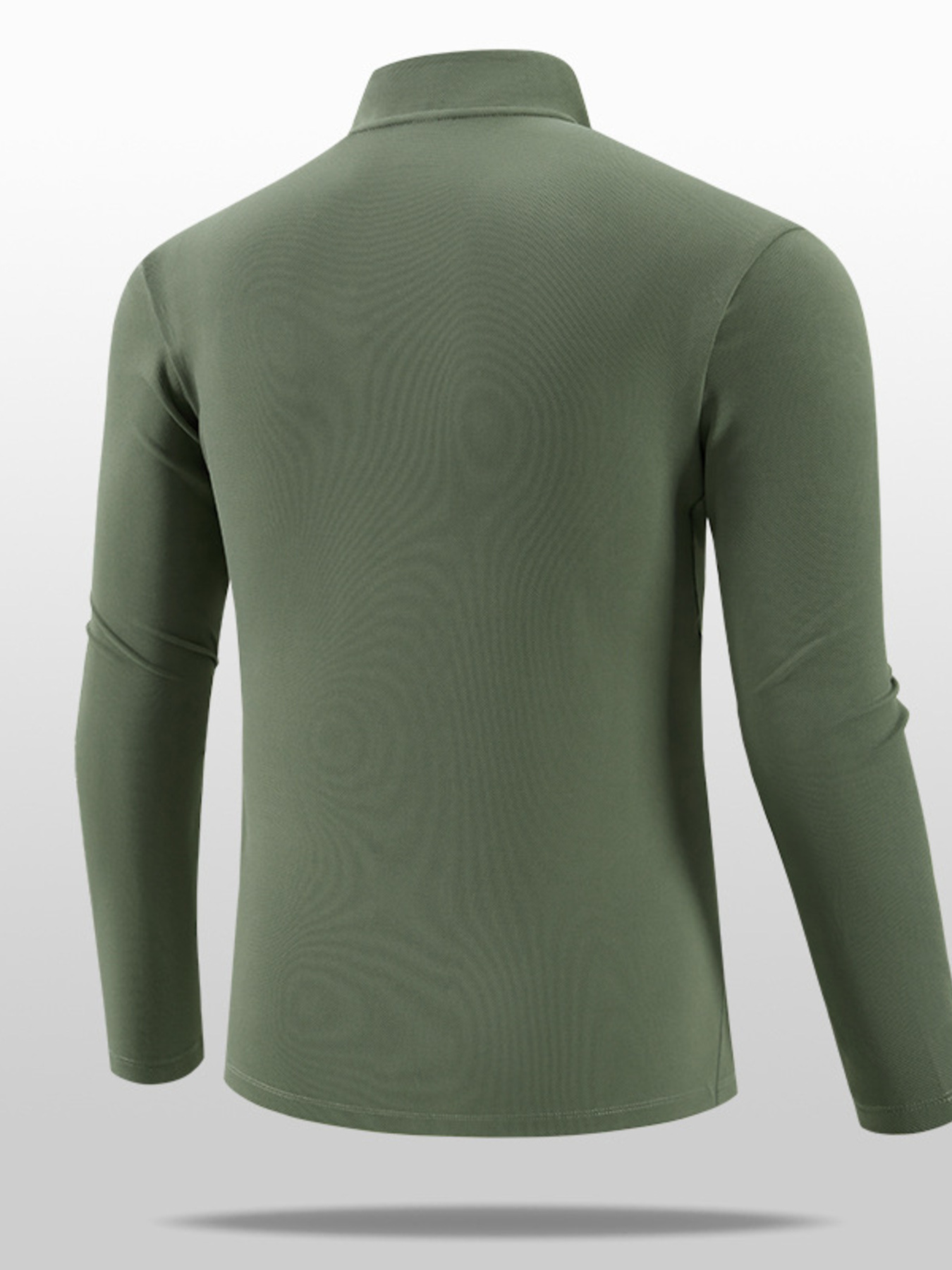 Men's Plus Size Quarter-Zip Long Sleeve Top