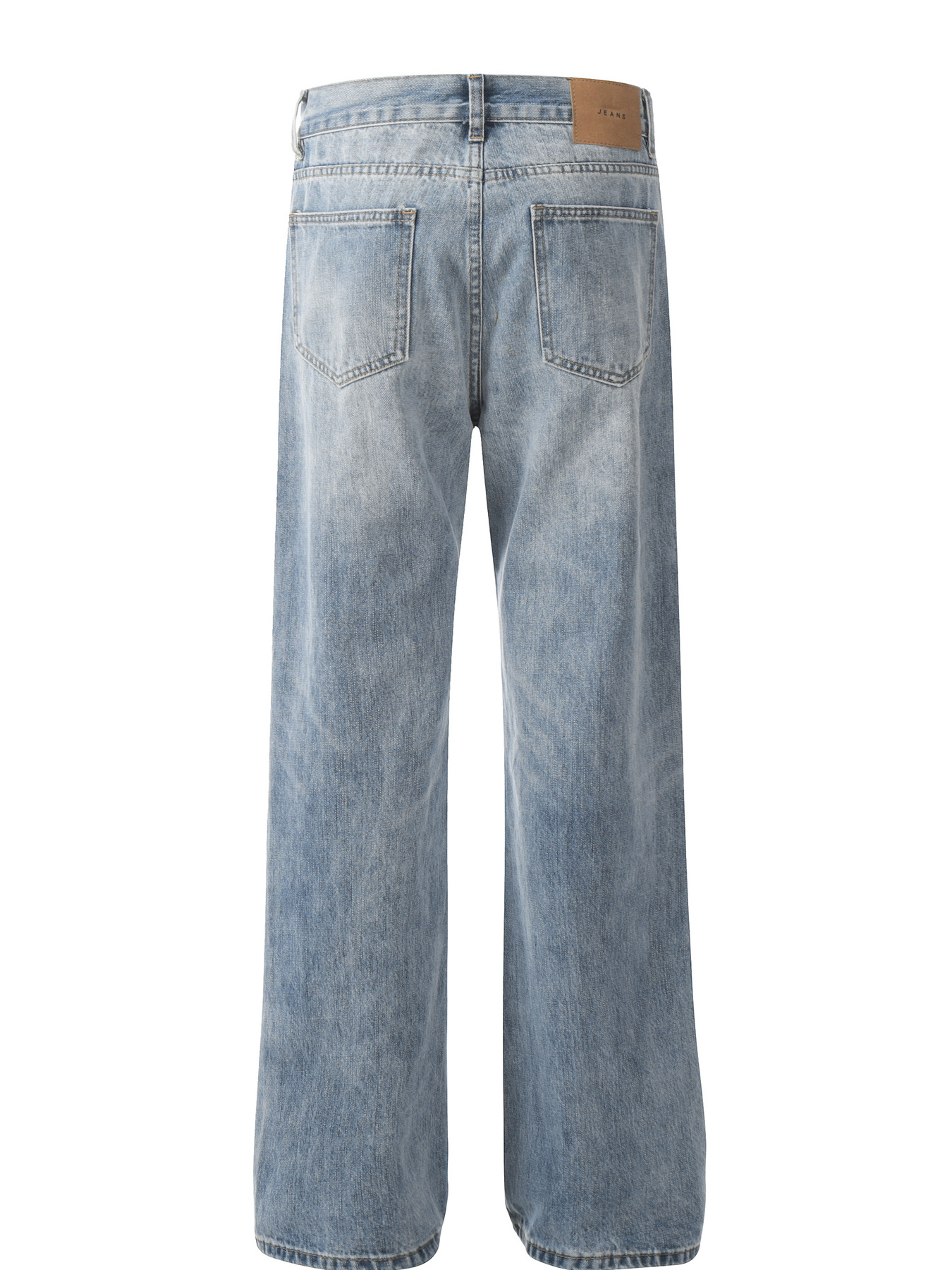Men's Washed Wide Leg Relaxed Fit Jeans