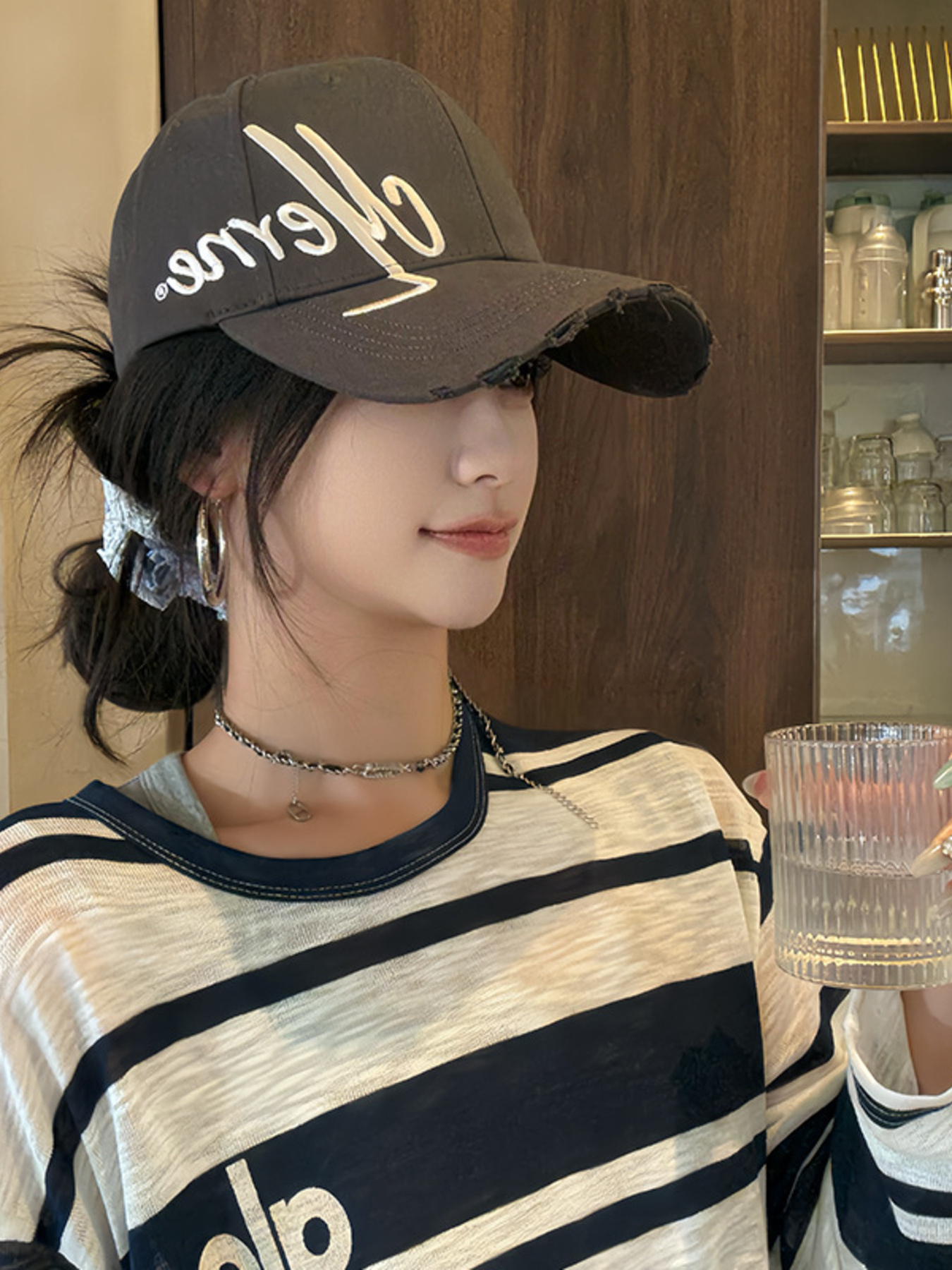 Embroidered Distressed Baseball Cap 4