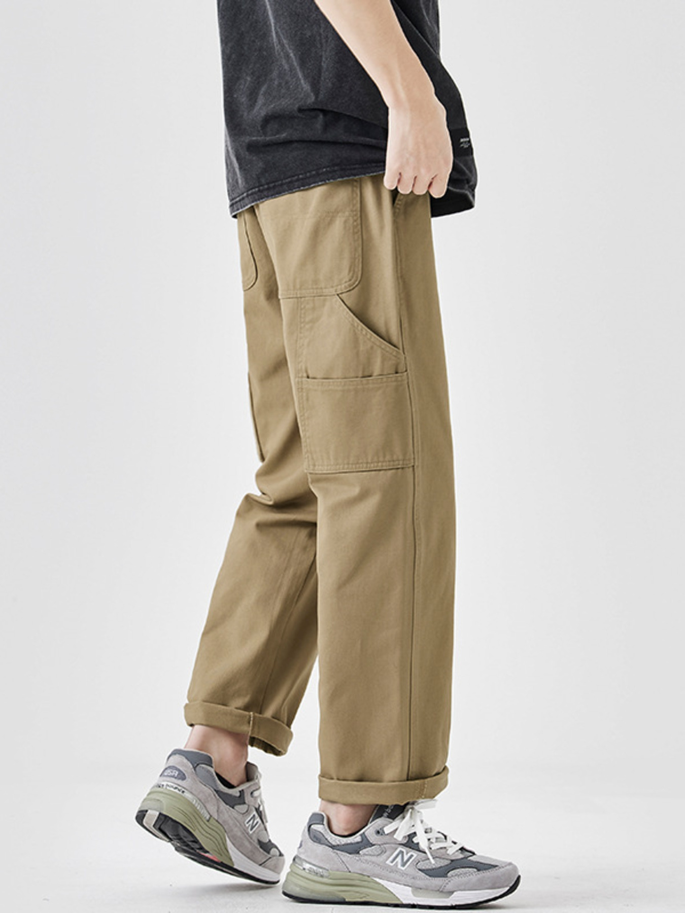 Men's Plus Size Drawstring Wide Leg Pants