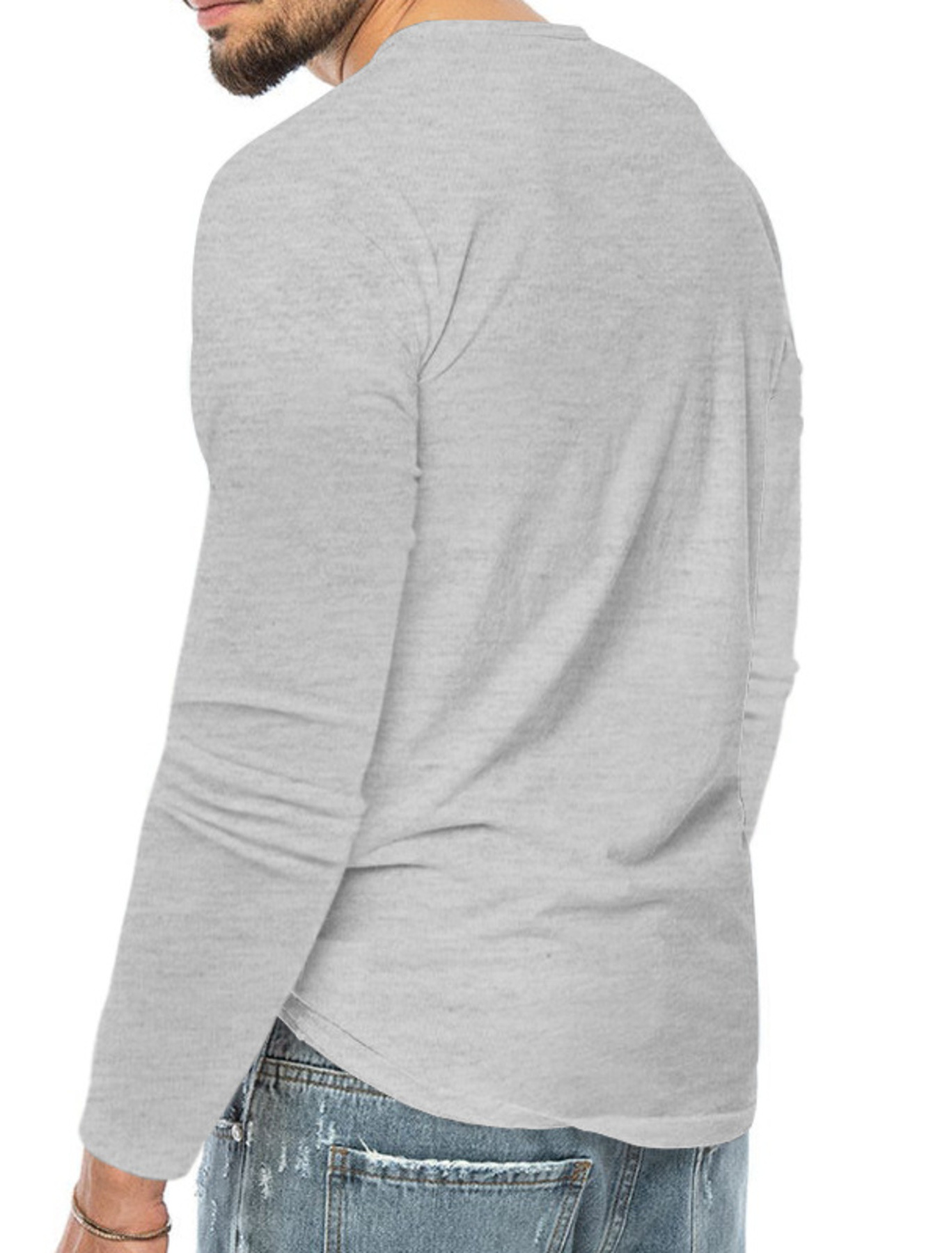 Men's Plus Size Button Detail Short Sleeve T-Shirt