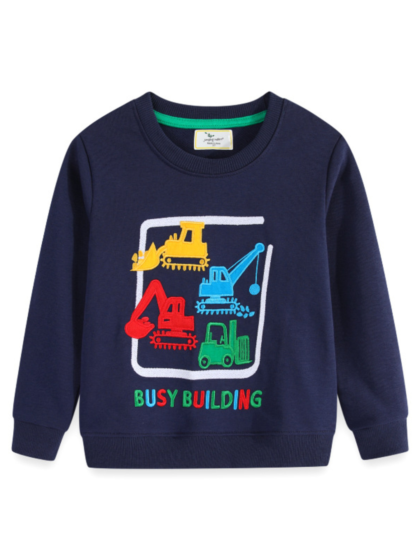 Children's Construction Vehicle Crew Neck Sweatshirt