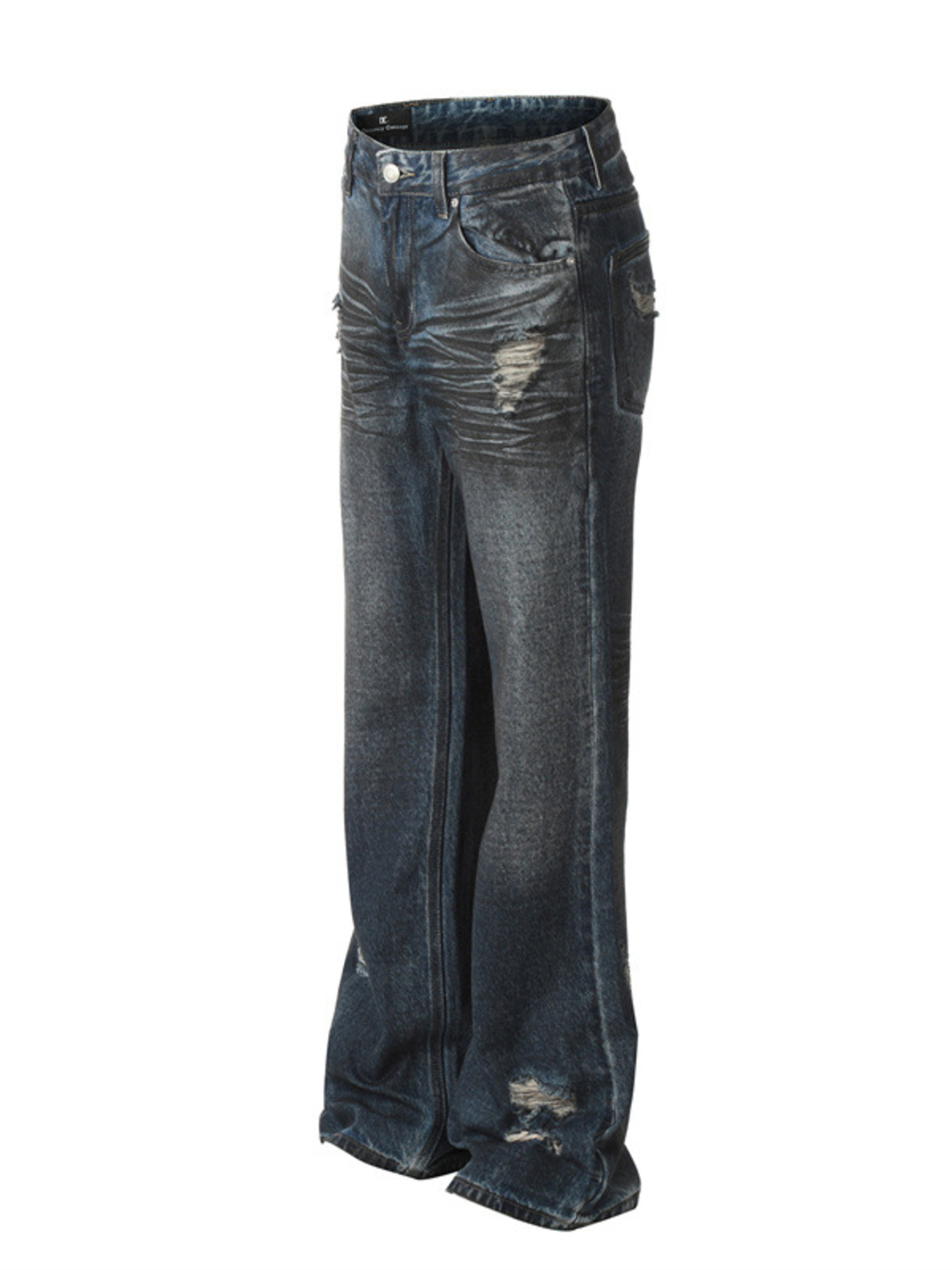 Men's Full Size Distressed Loose Fit Jeans Plus Size