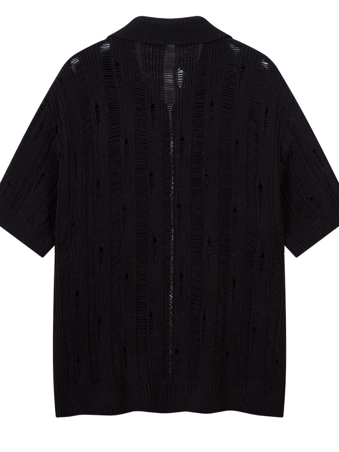 Men's Zip Up Openwork Cardigan