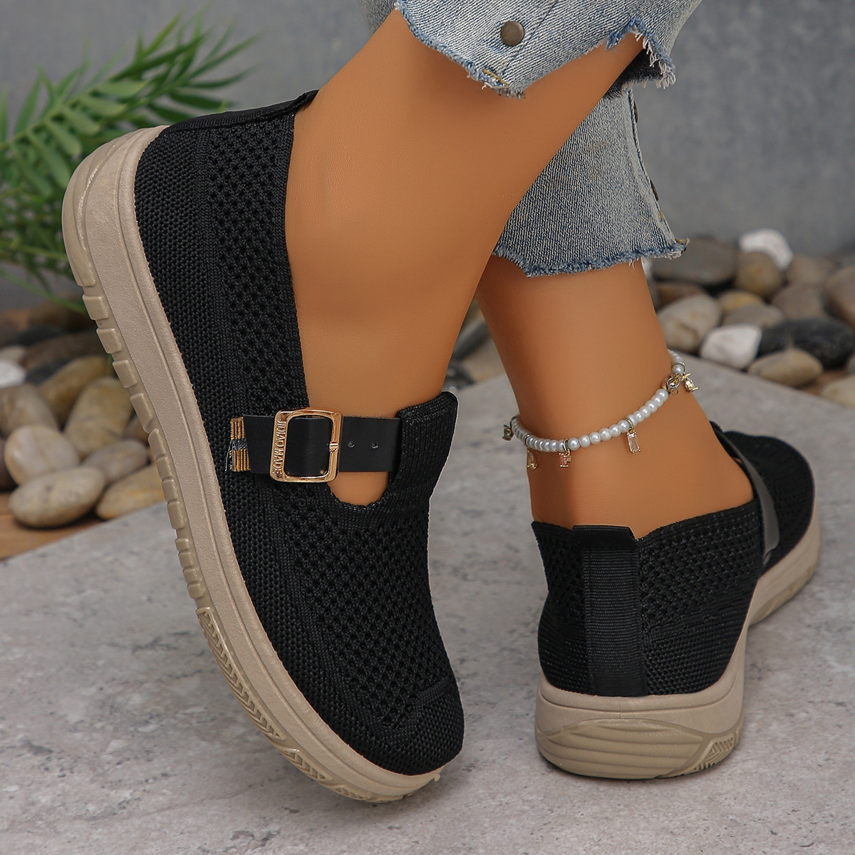 Round Toe Platform Slip-Ons