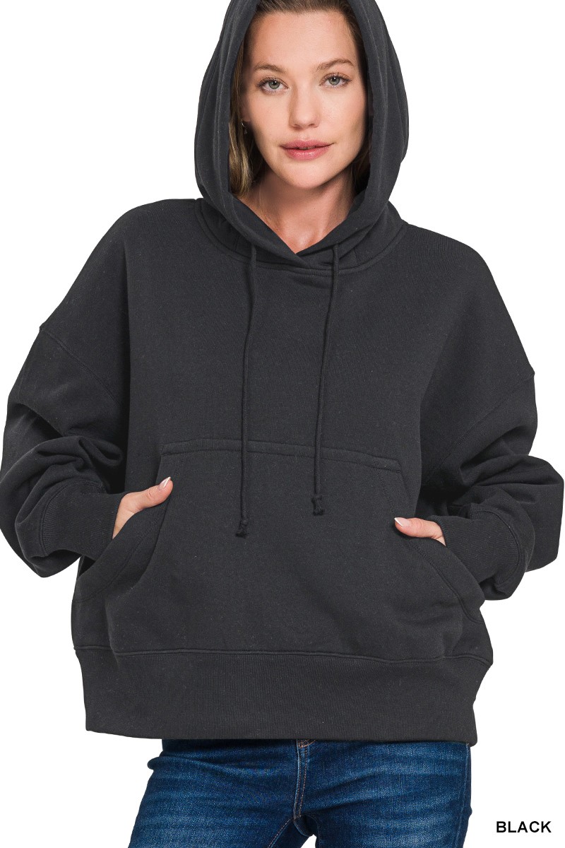 Oversized Fleece Kangaroo Pocket Hoodie