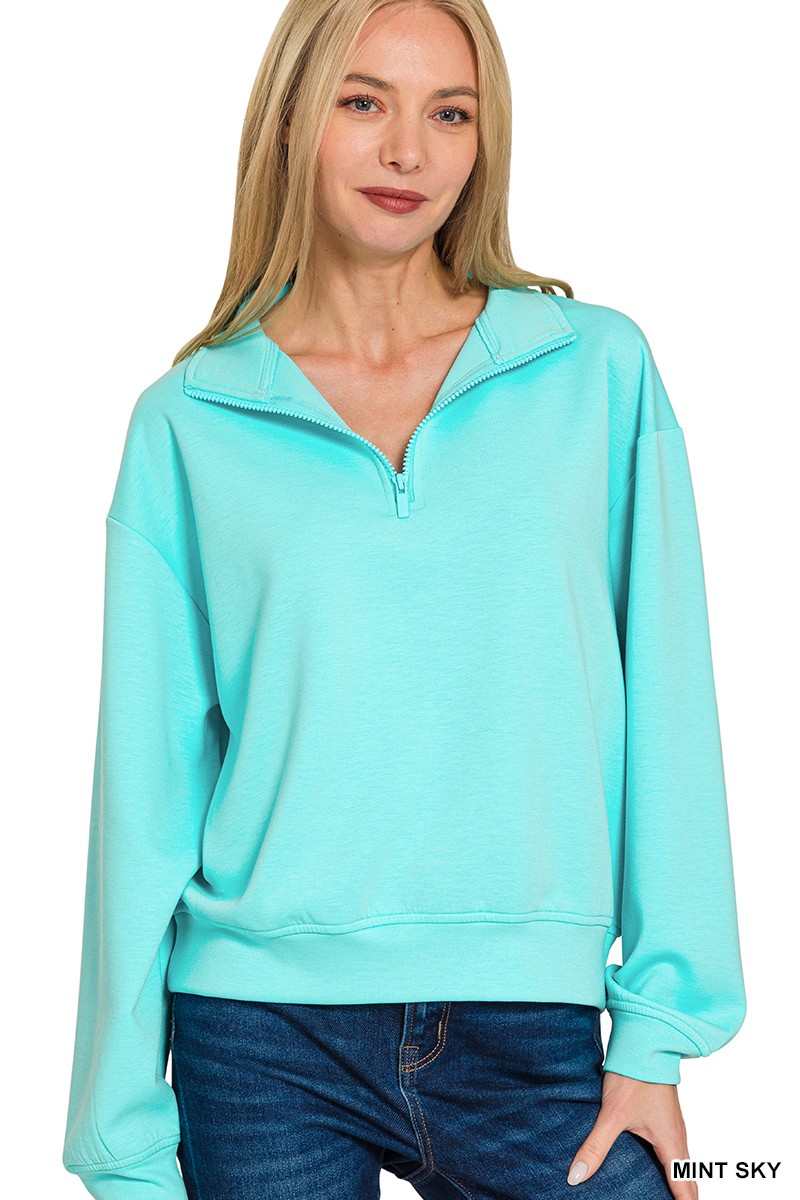 Scuba Half Zip Pullover Sweatshirt