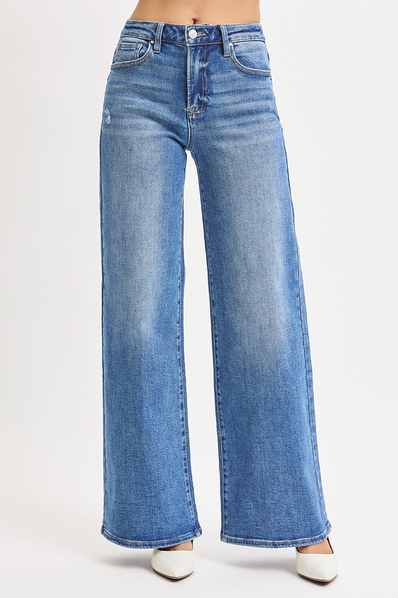Full Size High Rise Wide Leg Jeans Plus Size