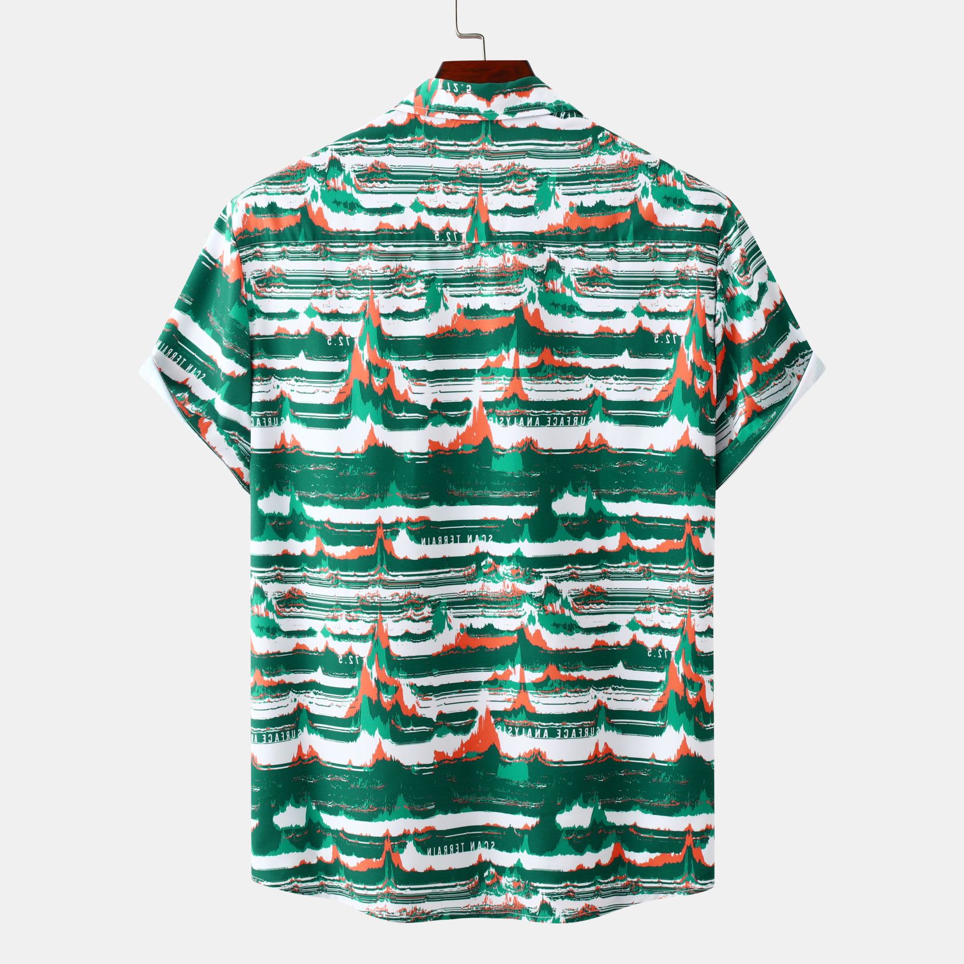 Men's Plus Size Tropical Print Short Sleeve Hawaiian Beach Shirt