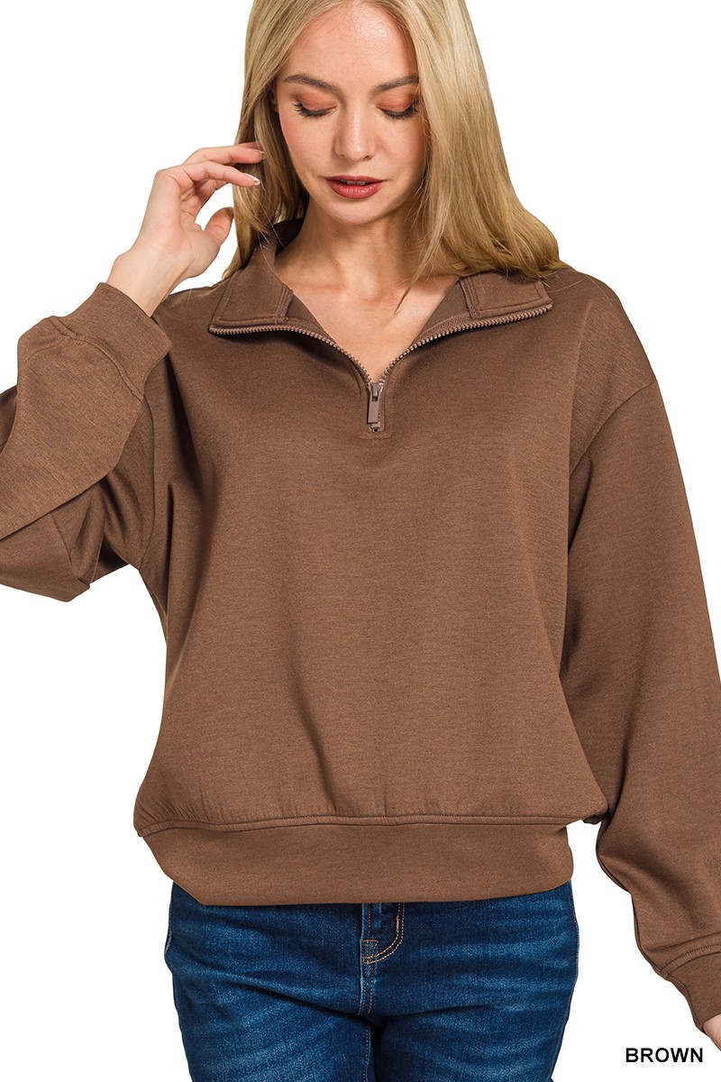 Scuba Half Zip Pullover Sweatshirt
