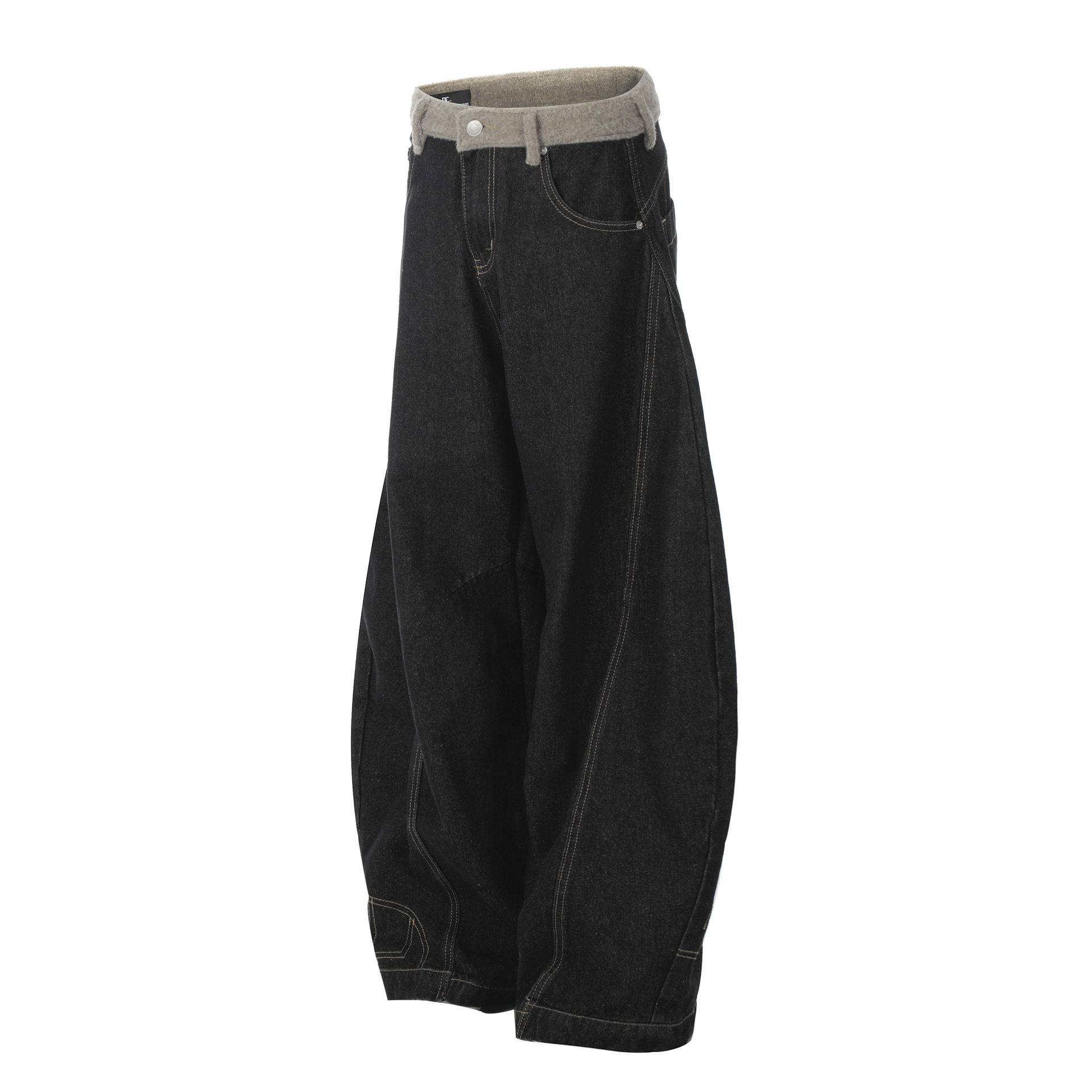 Men's Pocketed Wide Leg Jeans